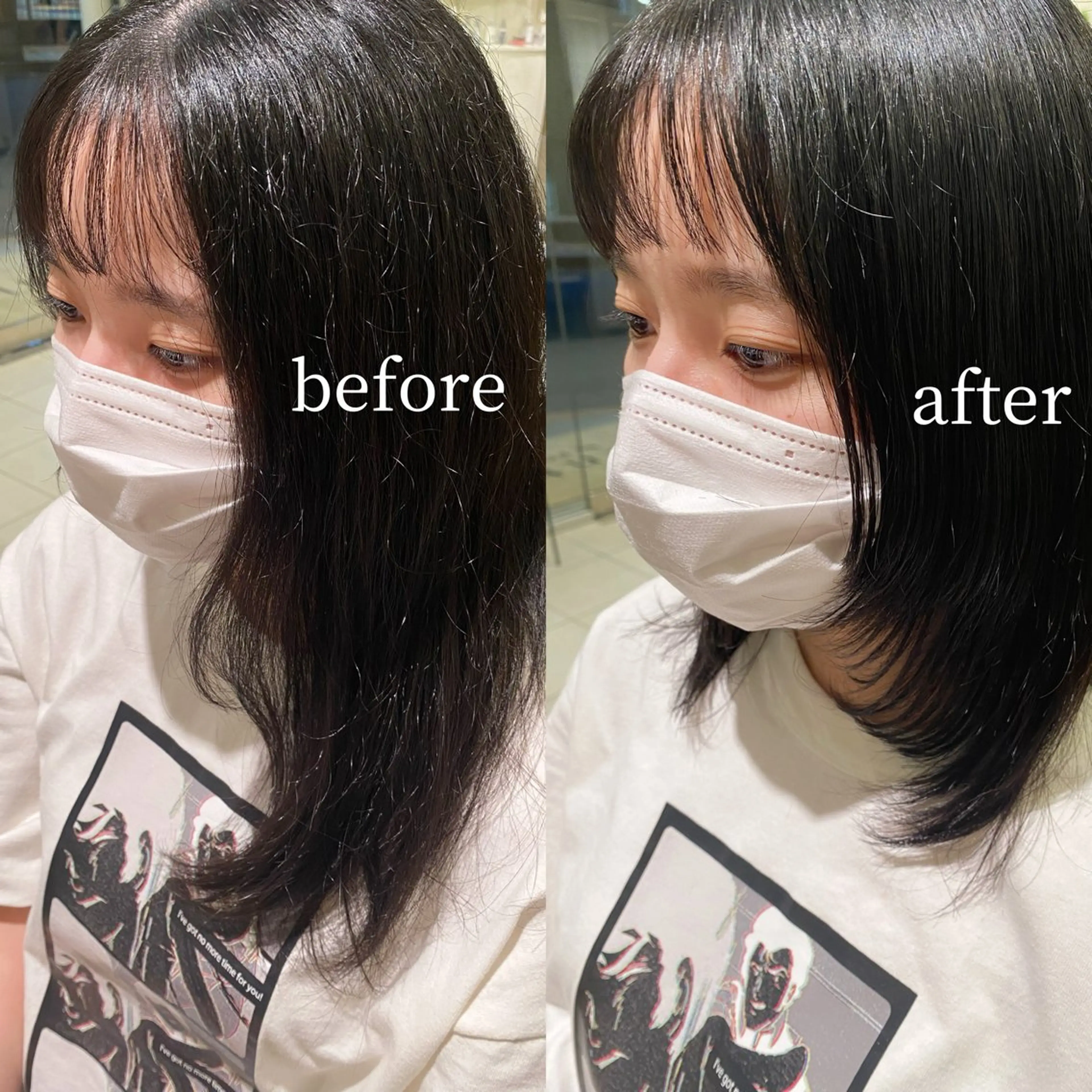 ミディアム 顔周りカット 🎀オリーブベージュ /minami🎀のヘアスタイル