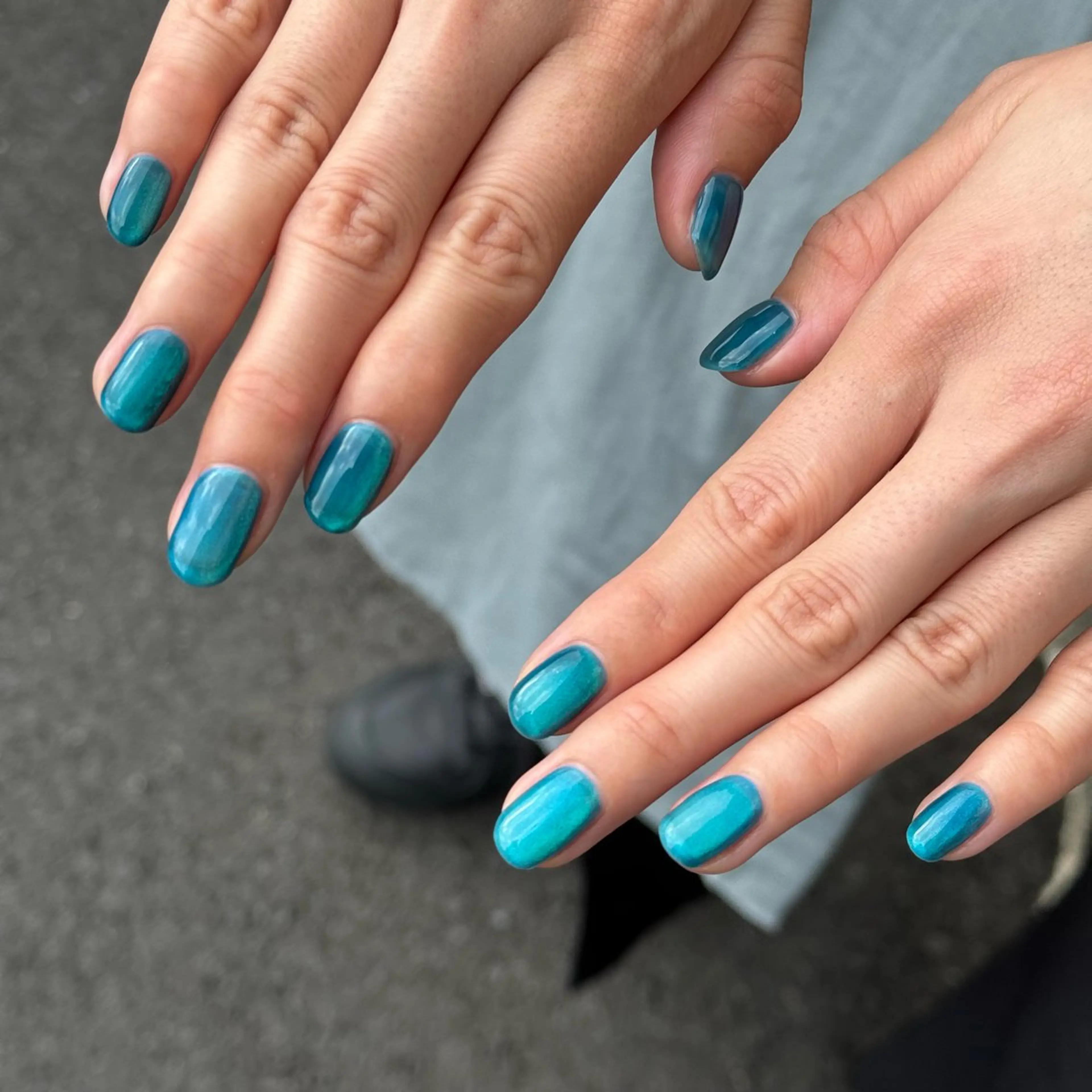 ネイル ブルー 氷ネイル・うるうるネイル マグネットネイル Nail Sant Esperanza by SALON DE やす所属・Sant Esperanzaのネイルデザイン