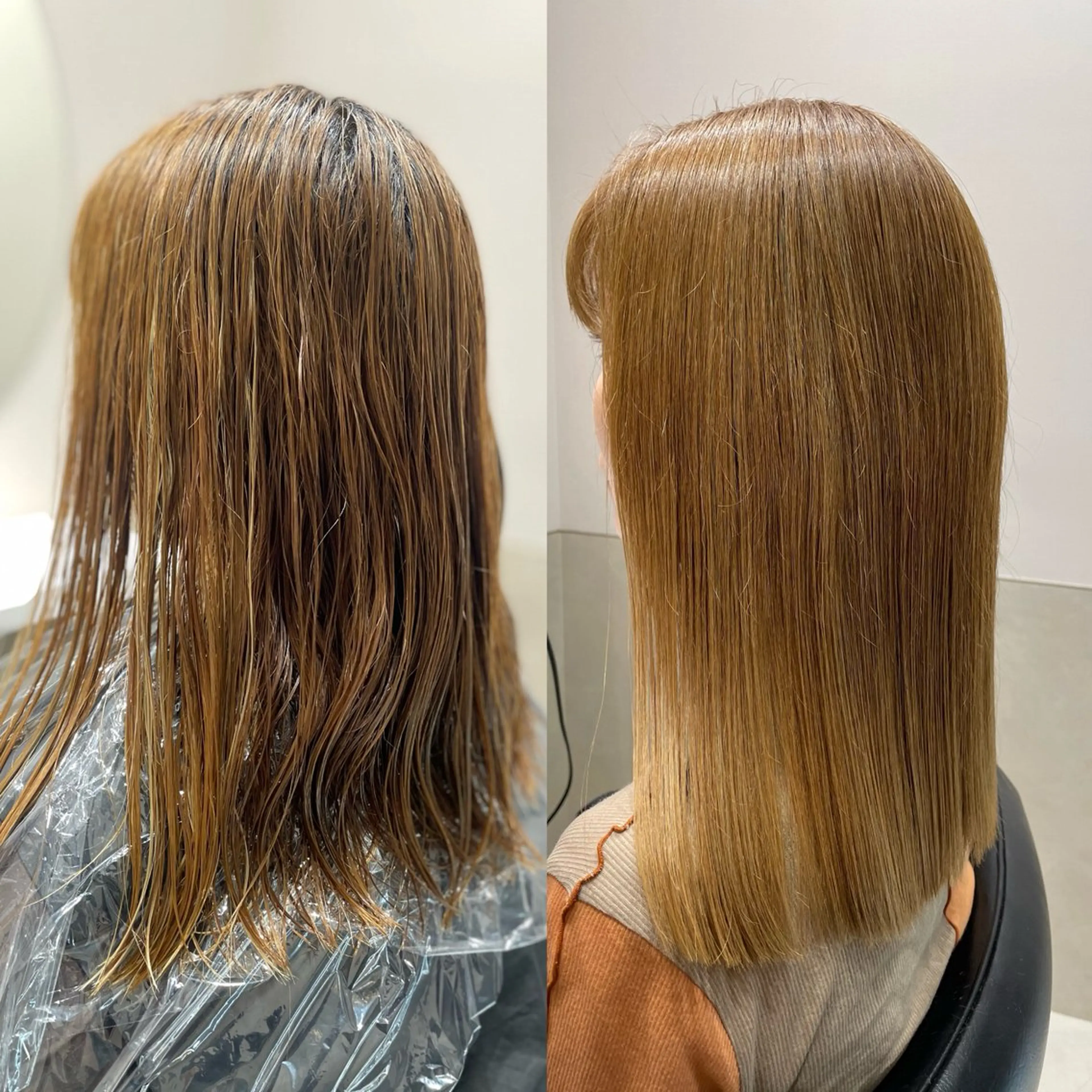 セミロング 縮毛矯正 佐野 えり奈のヘアスタイル