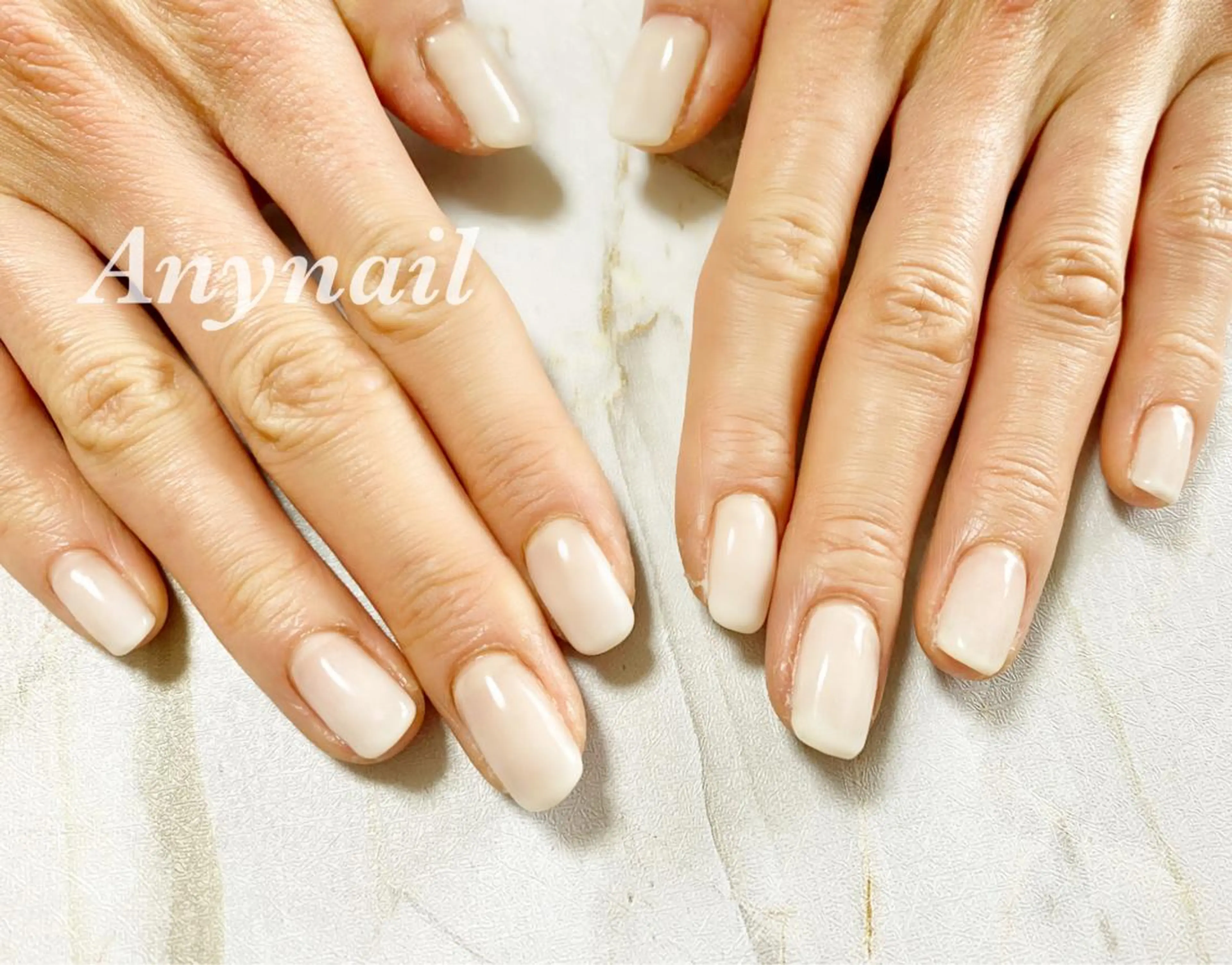 ネイル ブルー オフィスネイル ワンカラーネイル ハンドネイル 岩澤 恵子のネイルデザイン