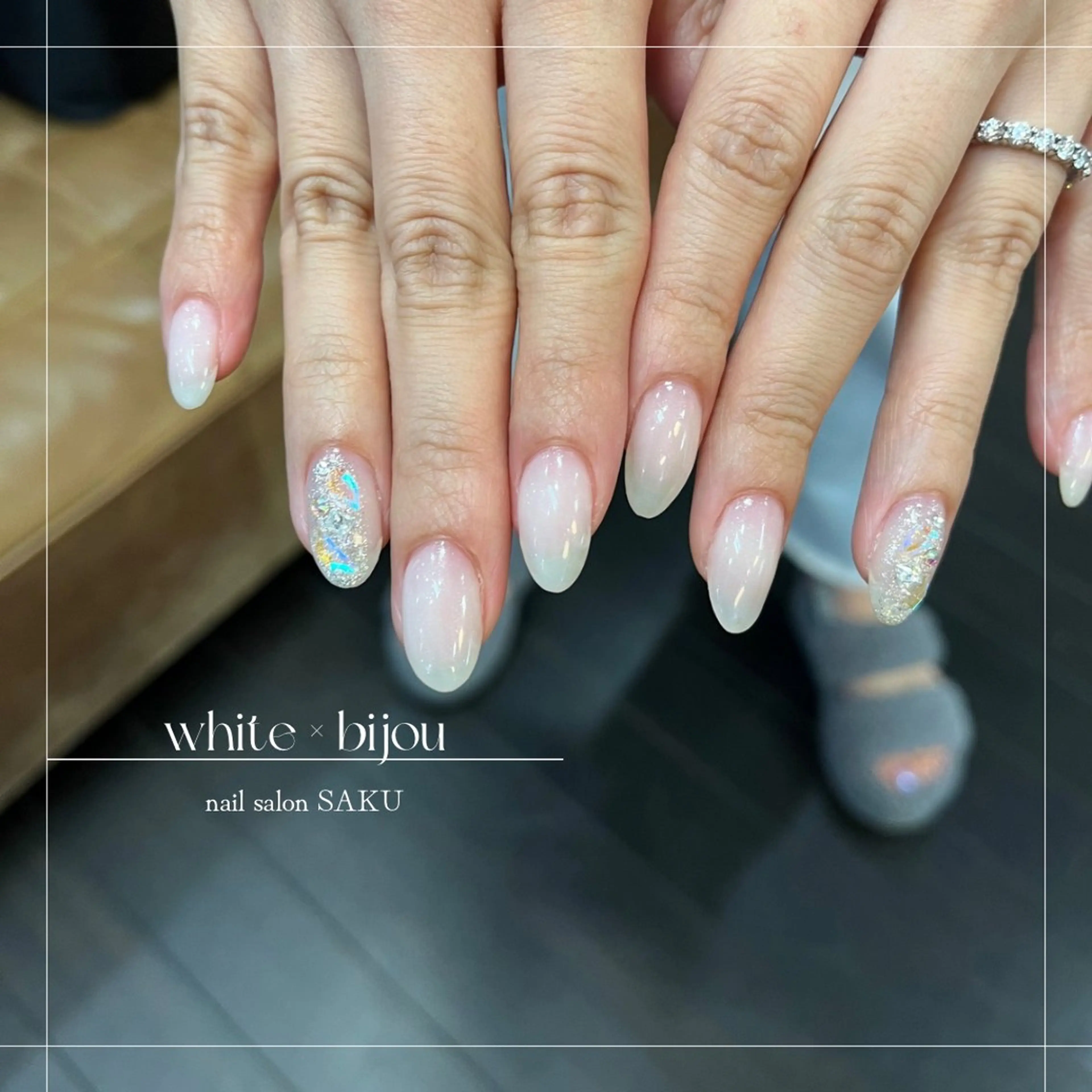 ネイル ニュアンスネイル シンプルネイル ハンドネイル SAKU  nail[サクネイル]所属・SAKU nail 作島茜のネイルデザイン