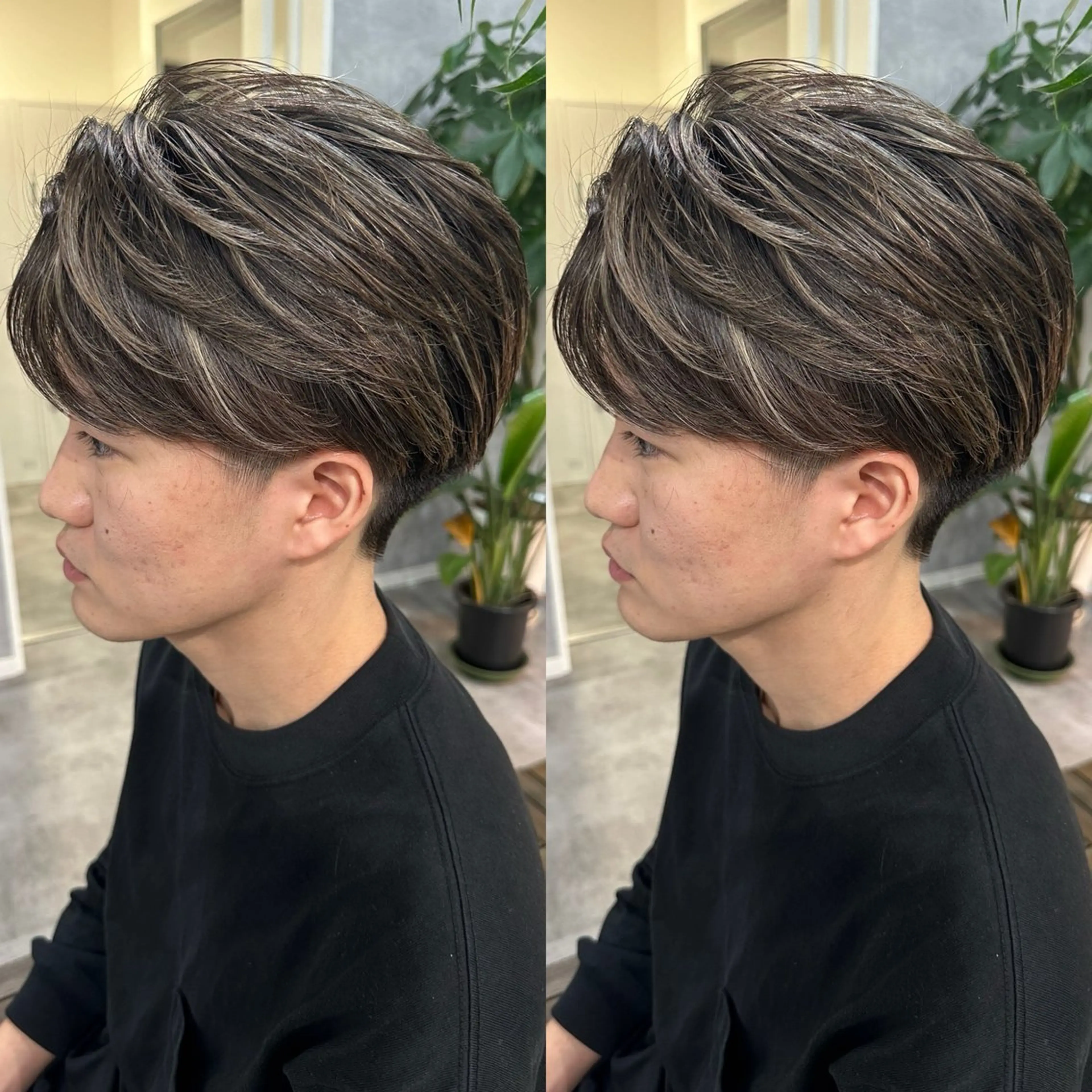 ショート カラー パーマ メンズ メンズハイライト ハイライトカラー ハイライト ヘアカラー トリートメント メンズパーマ/艶 モテカラー/福井悟朗のヘアスタイル