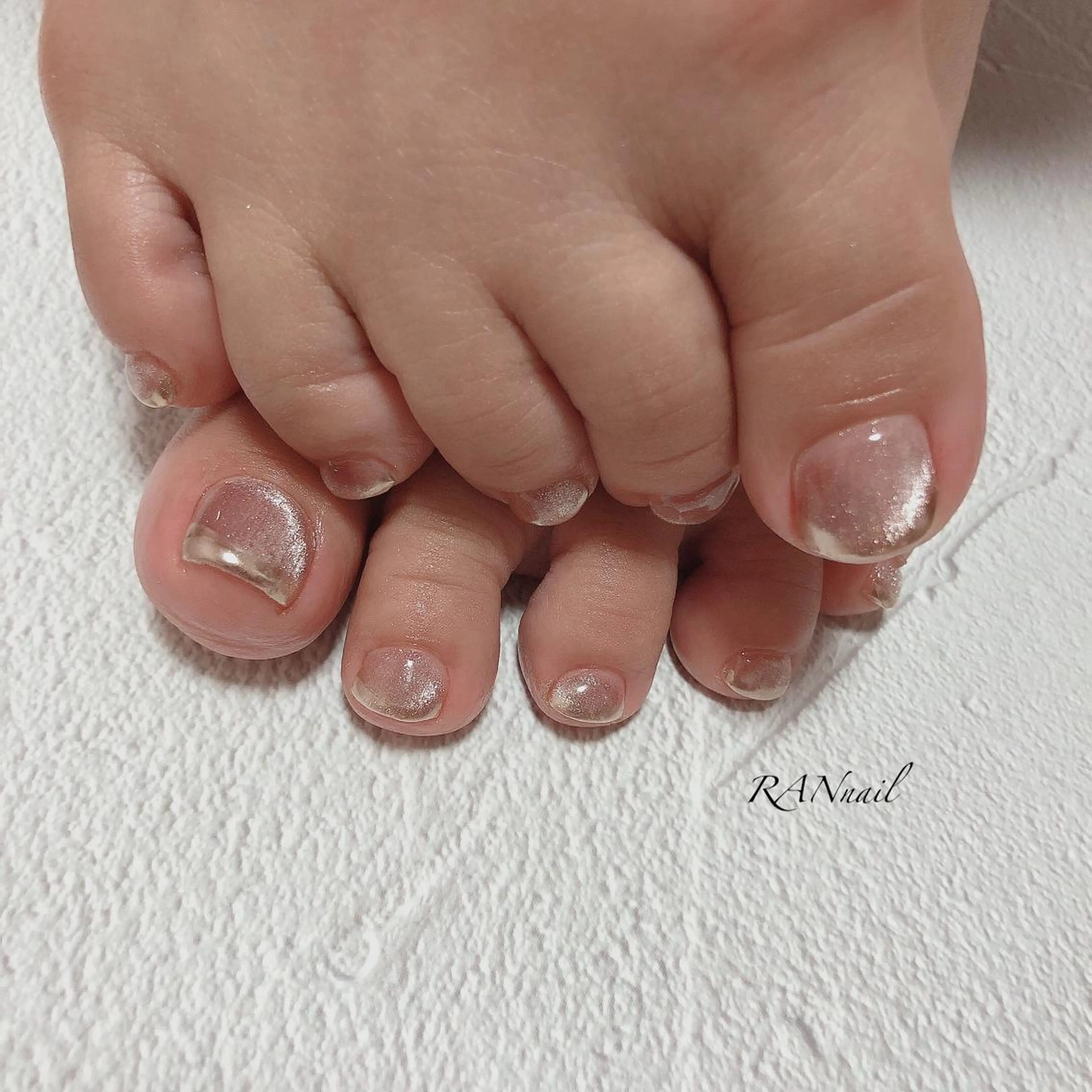 ネイル フットネイル フレンチネイル ジェルネイル キラキラネイル マグネットネイル RAN nail 〜ランネイル〜所属・RAN nailのネイルデザイン