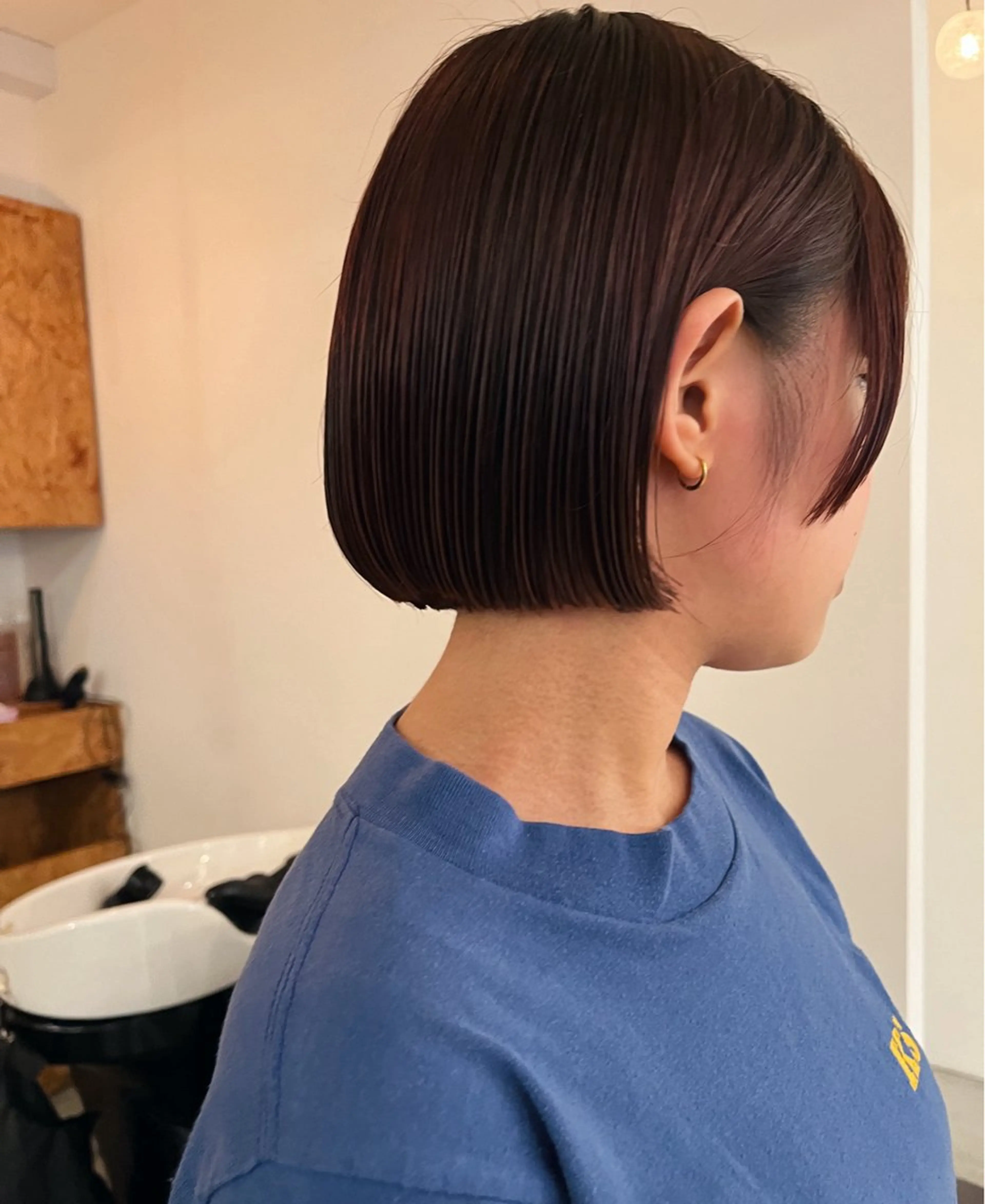 ショート ボブ 暖色/パーマ 🌼クニトウメイのヘアスタイル