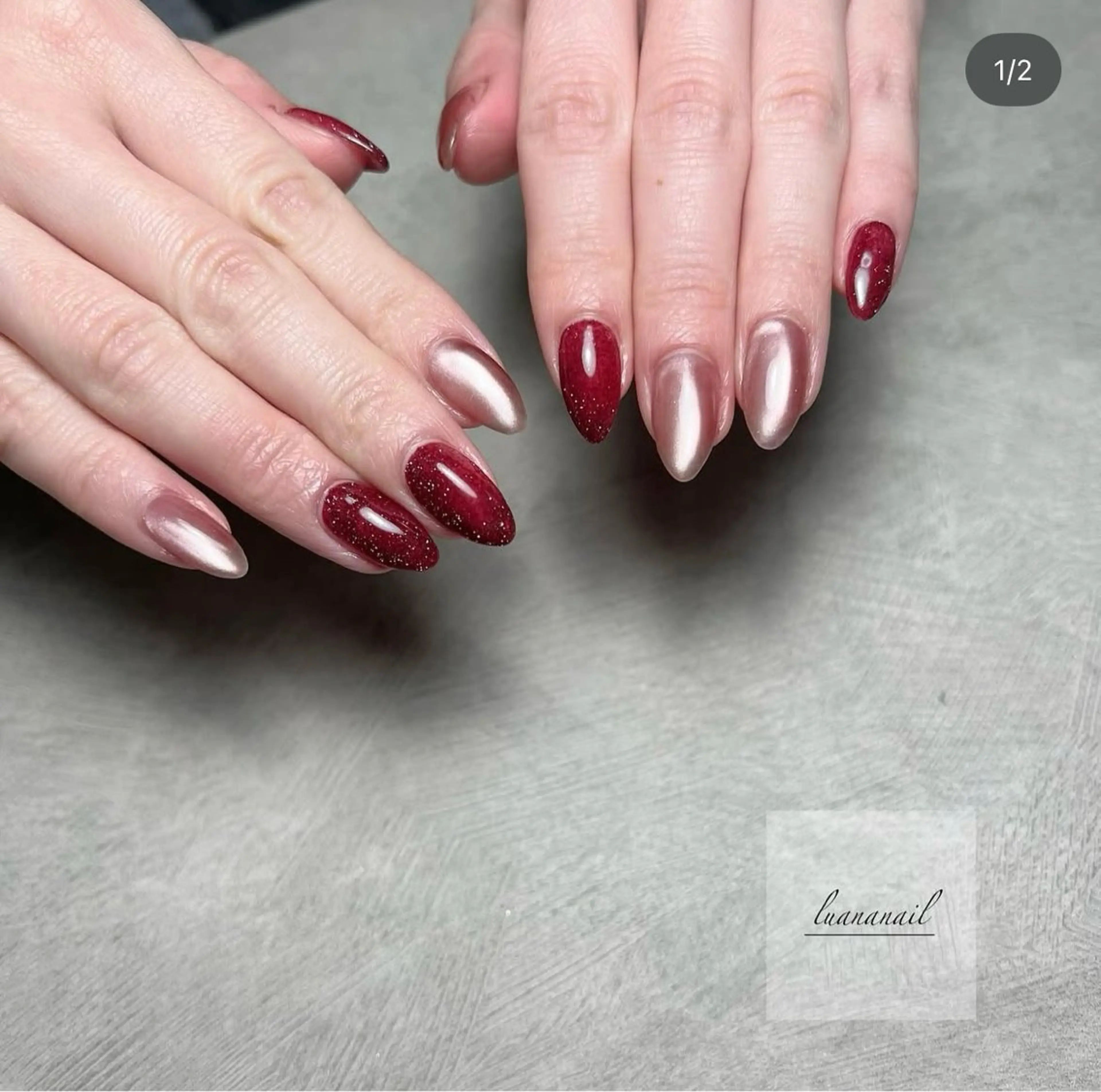 ネイル フラッシュネイル マグネットネイル luana nailのネイルデザイン