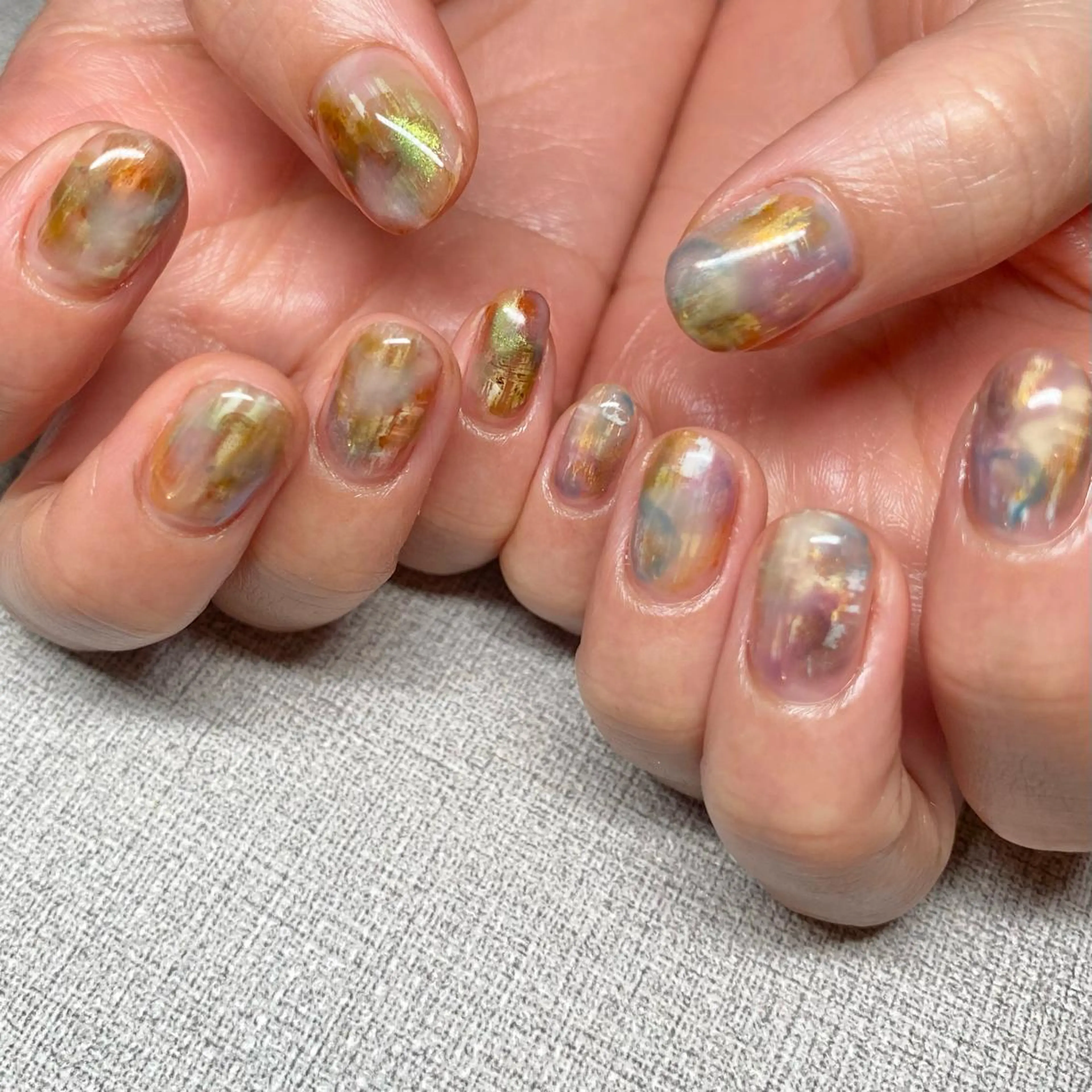 ネイル アートネイル ニュアンスネイル 春ネイル 夏ネイル ハンドネイル 山田 貴子のネイルデザイン