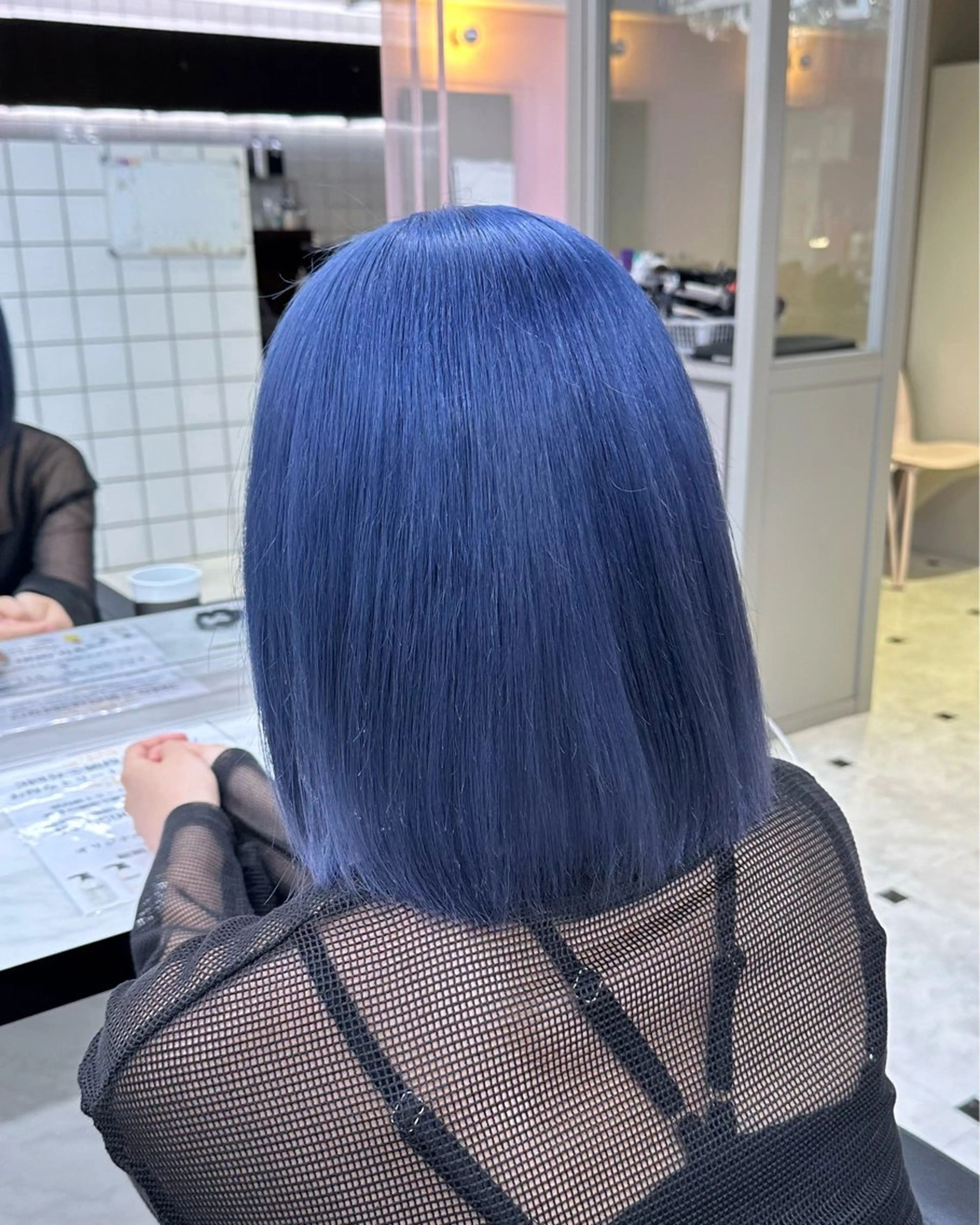 ミディアム カラー ブリーチ ヘアカラー トリートメント ヘッドスパ ヘアセット EMIL/上野駅近 /ブリーチ縮毛矯正のヘアスタイル