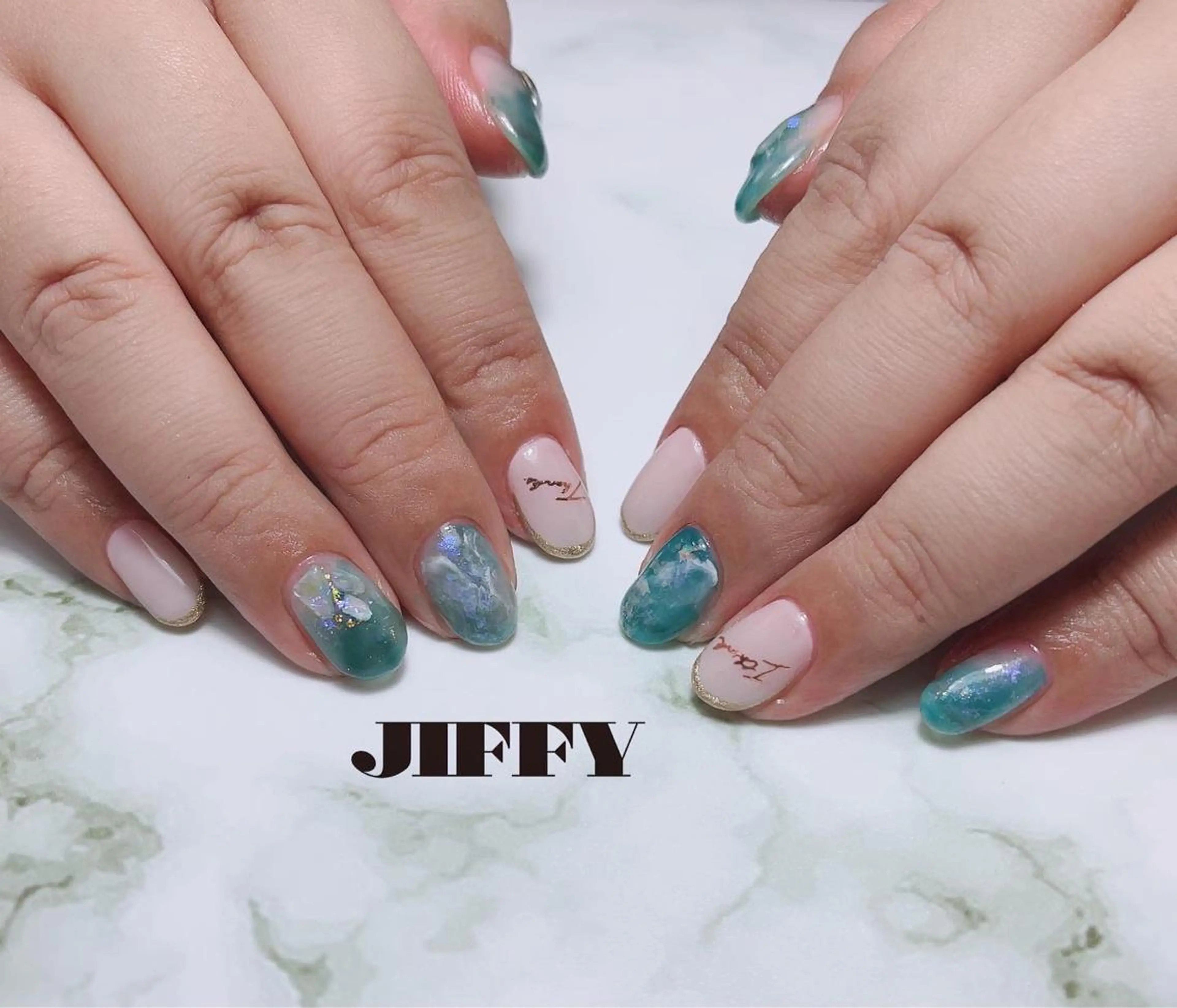 ネイル 大理石ネイル(マーブル) JIFFY所属・JIFFY nailstudioのネイルデザイン