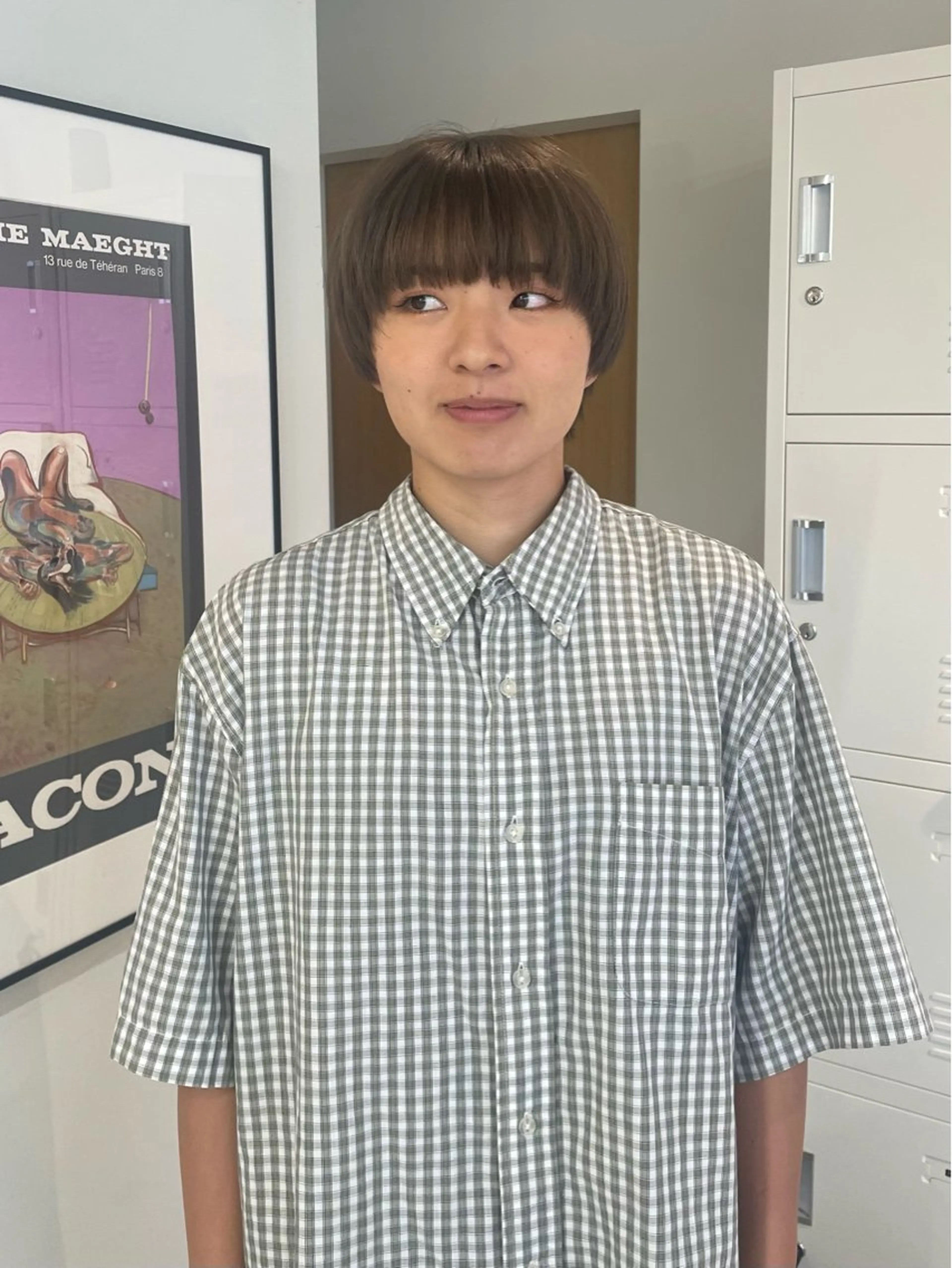 ショート ボブ 顔まわりレイヤー 髪質改善 レイヤーカット トリートメント カット ヘアカラー MARI ｟津田沼駅｠のヘアスタイル