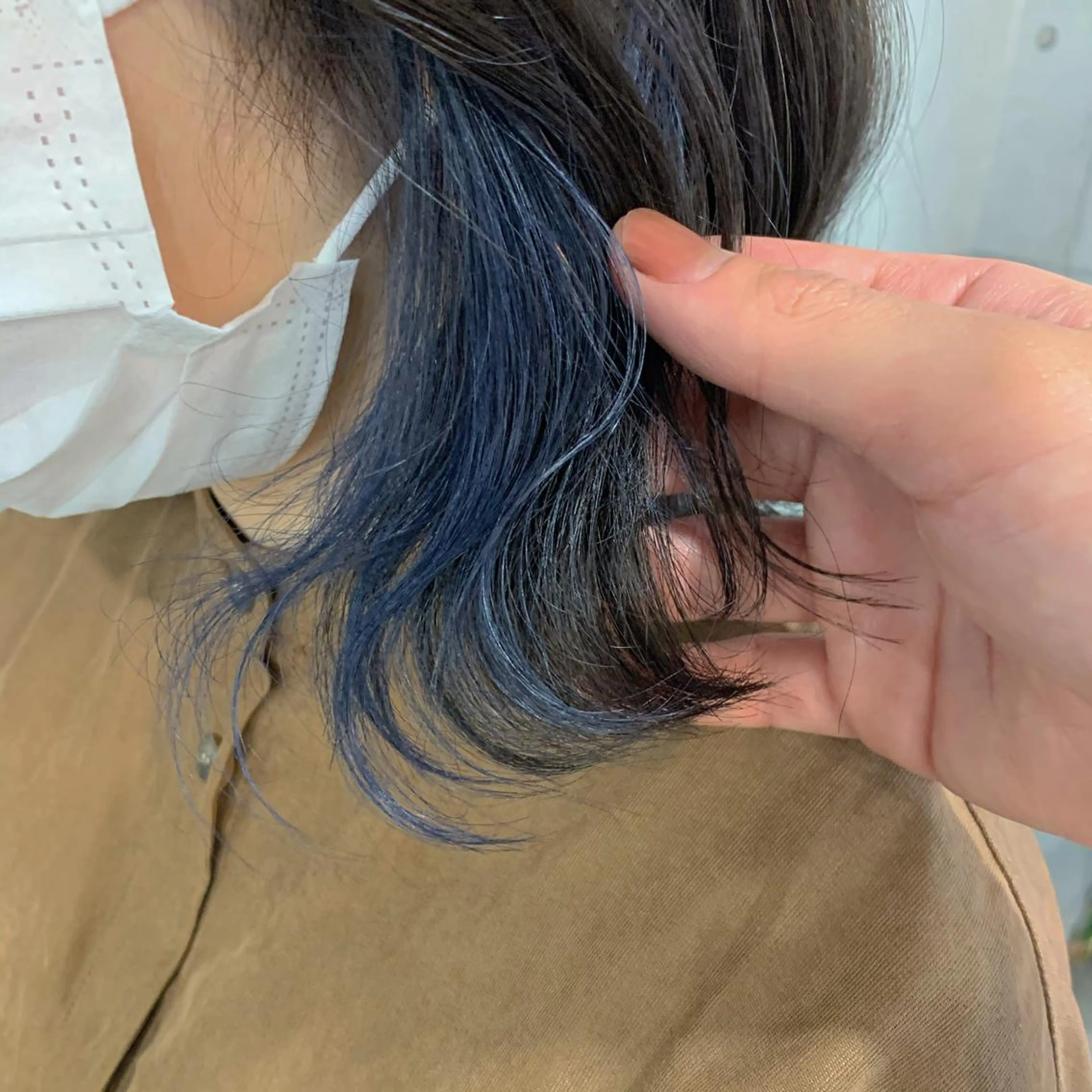 ミディアム カラー アディクシーカラー アッシュ バレイヤージュ ミストバング ベージュカラー ヘアカラー トリートメント ヘアセット 髪質改善色素改善特化 keiのヘアスタイル