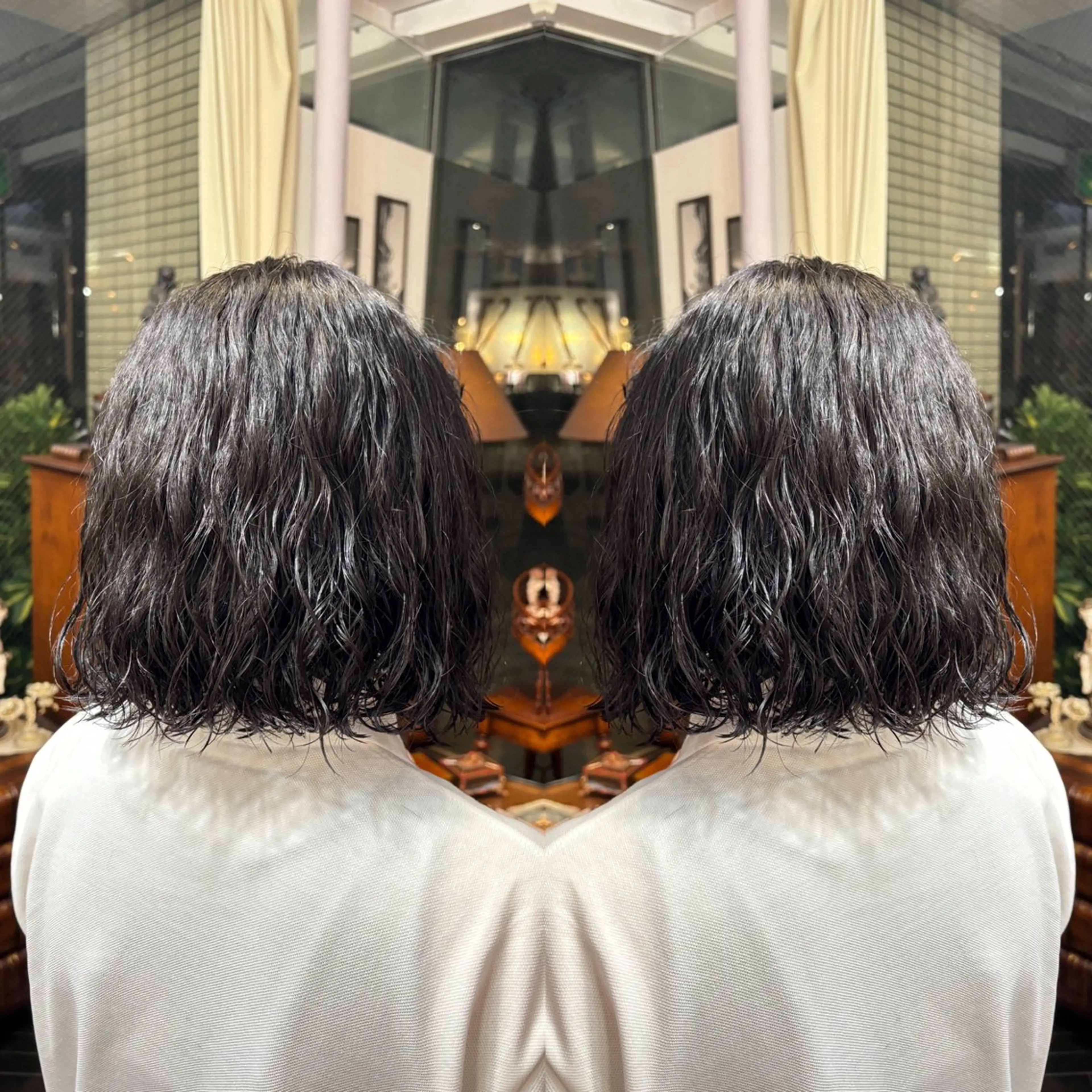 ミディアム パーマ ☻モエカ/ハイトーン アレンジ☻のヘアスタイル