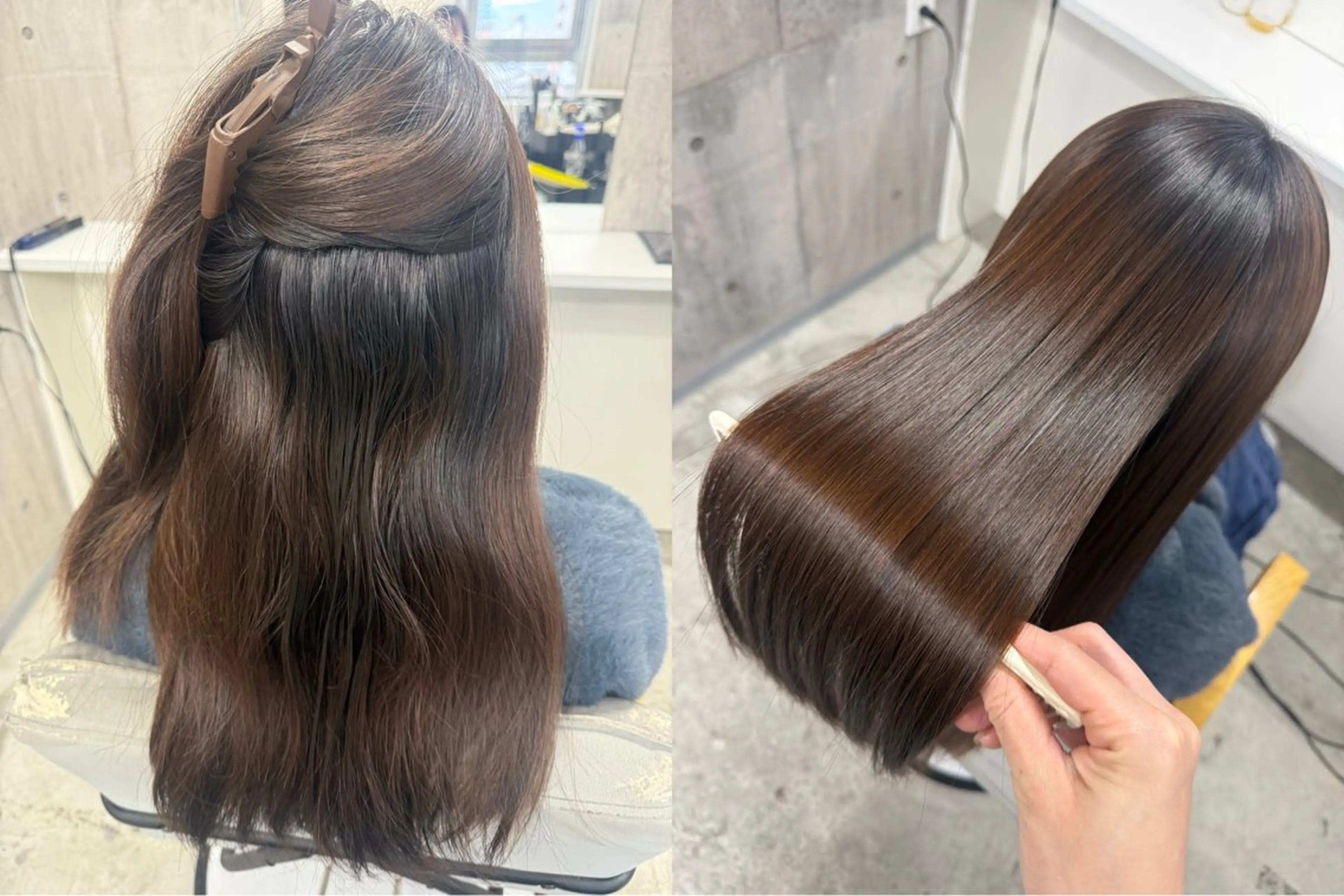 ロング カット 縮毛矯正 トリートメント 髪質改善ageless所属・ageless/ marina髪質改善のヘアスタイル