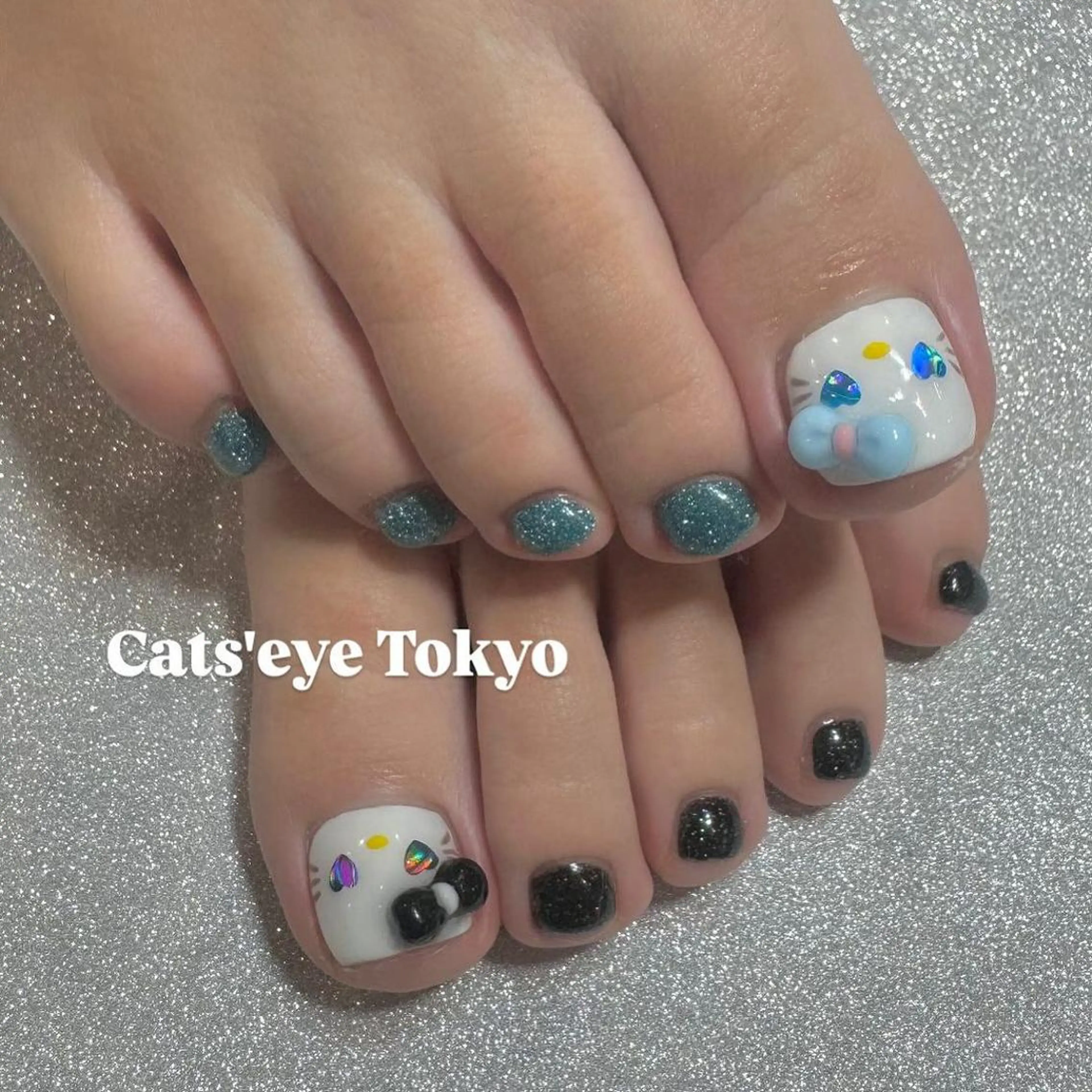 ネイル アートネイル フットネイル ジェルネイル キラキラネイル マグネットネイル Cat's eye TOKYO 新宿店のネイルデザイン