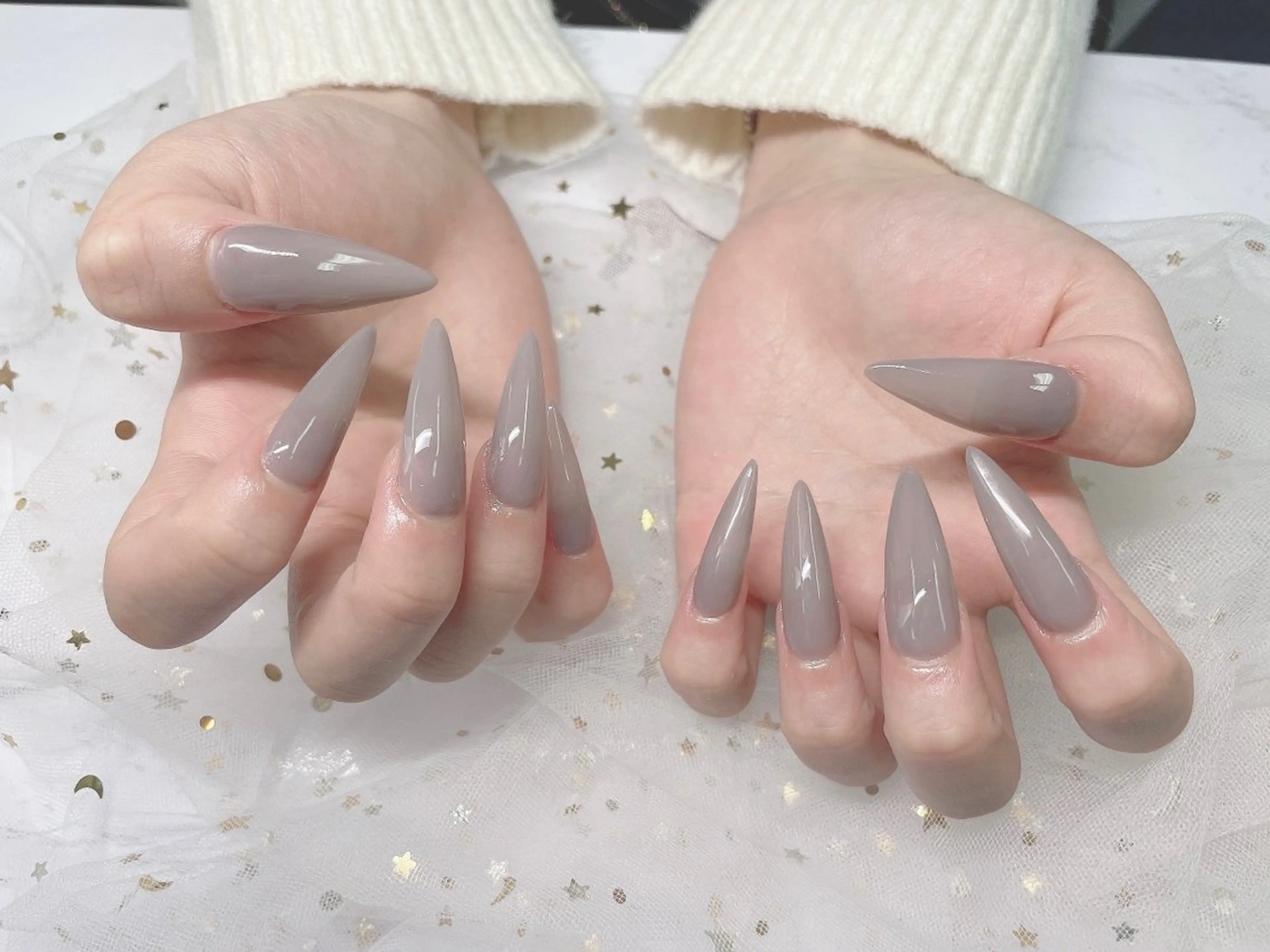 ネイル キラキラネイル 韓国ネイル ネイルチップ ワンホンネイル Van Nail Salon 本厚木のネイルデザイン