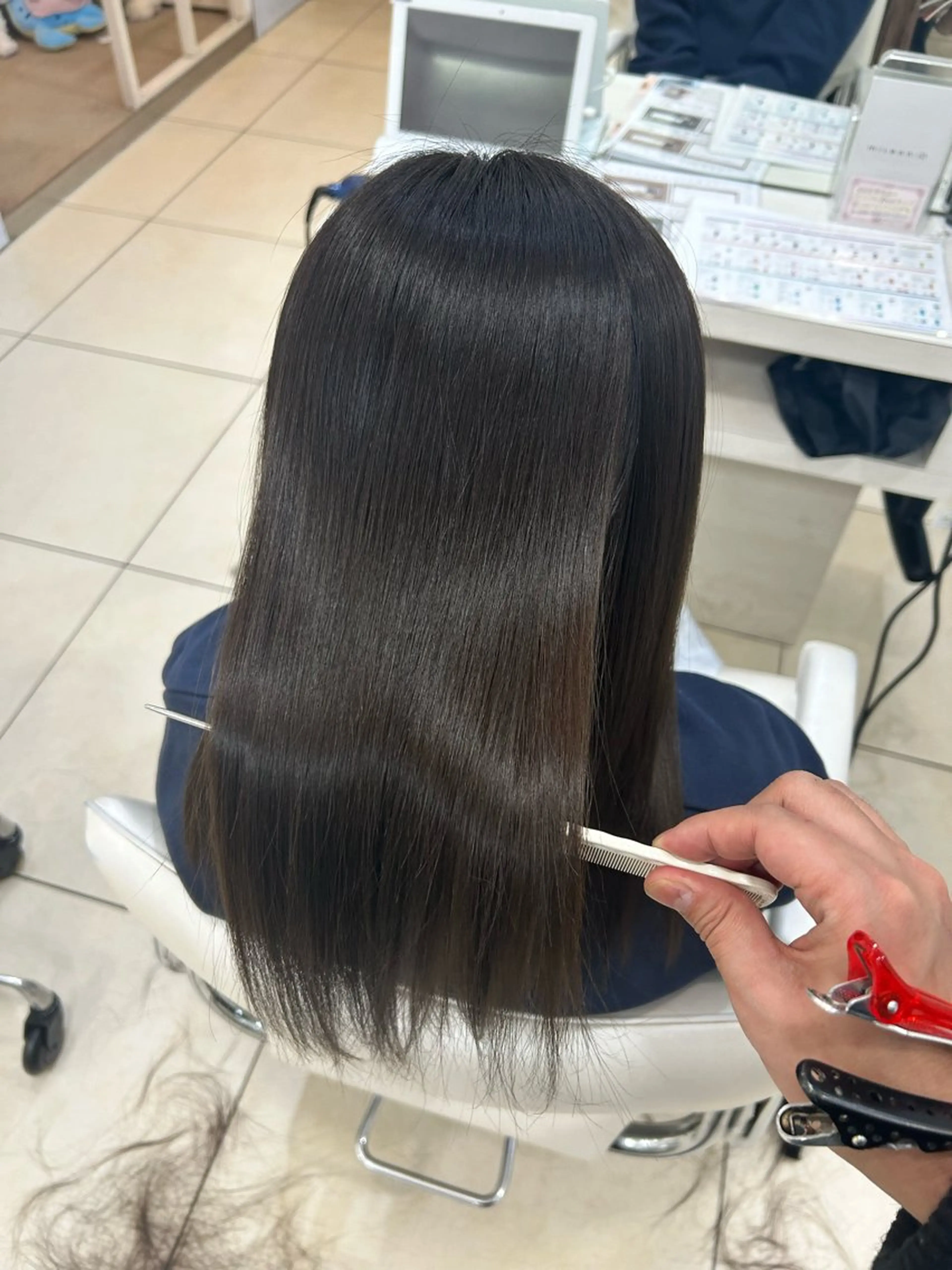 ロング カット ヘアカラー トリートメント 【髪質改善カラー】 瀧田嵐士🇰🇷のヘアスタイル