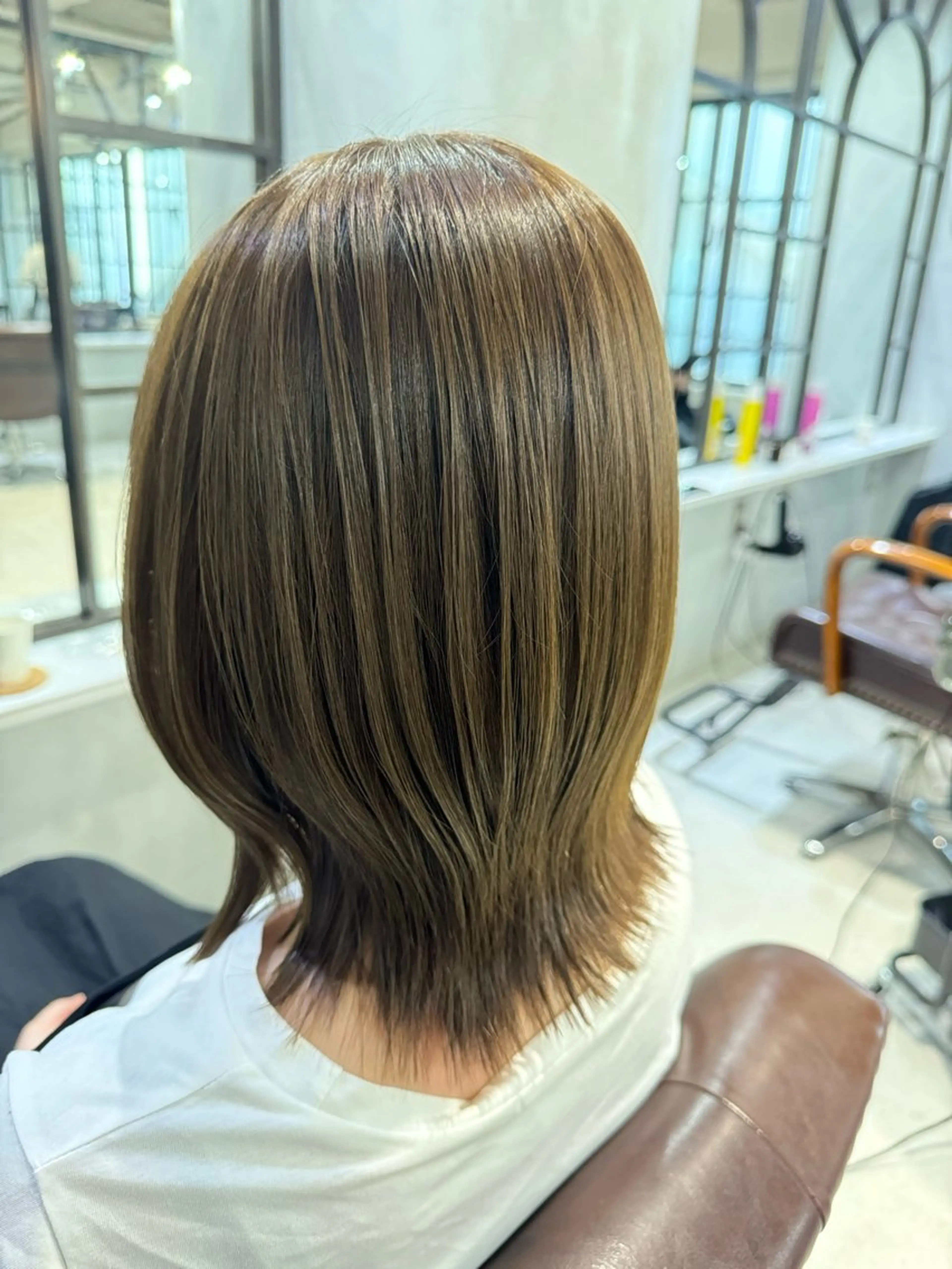 セミロング カラー 髪質改善/縮毛矯正/ 艶髪/春山良太のヘアスタイル