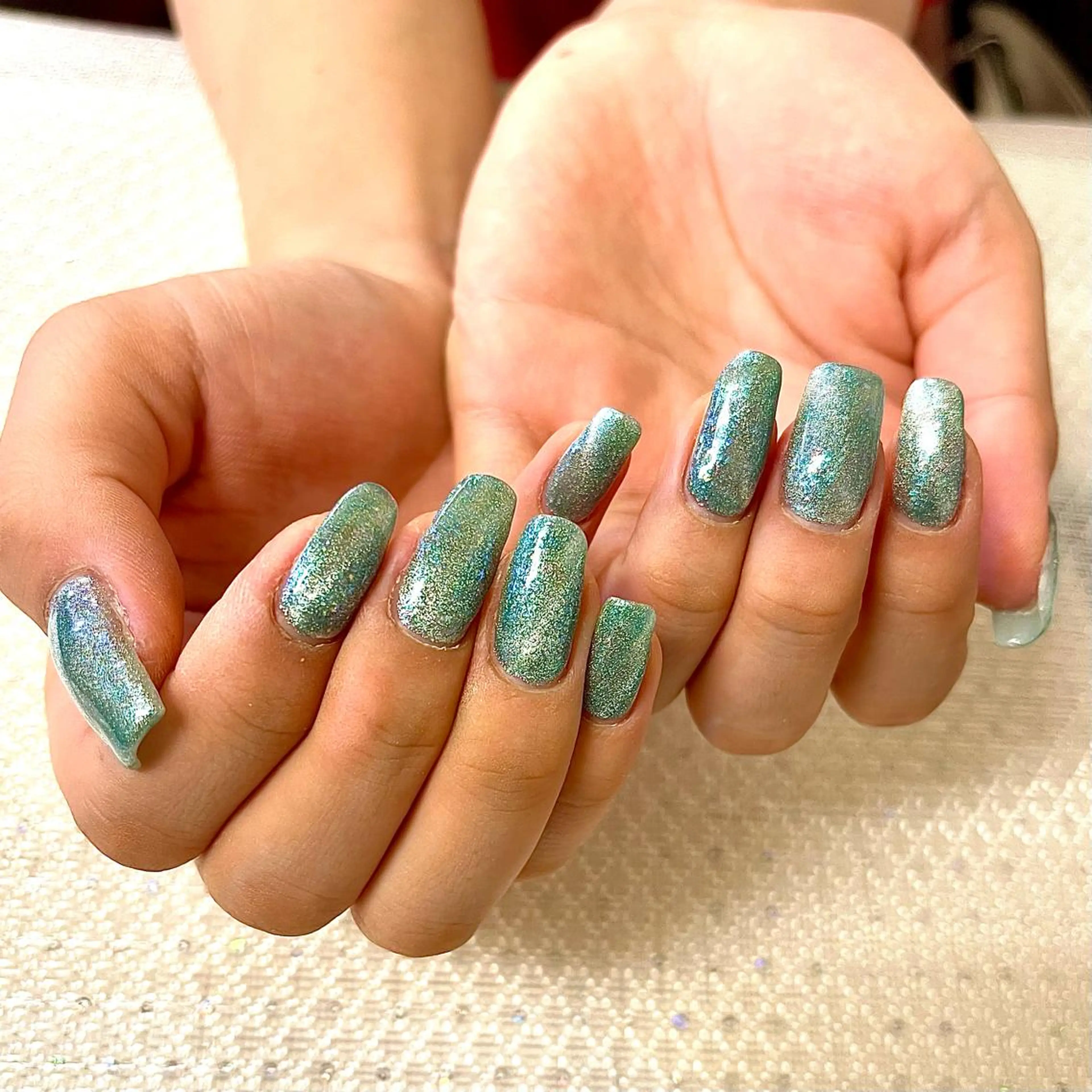 ネイル 水色 マグネットネイル 🤎🧸 Aya 🧸🤎のネイルデザイン