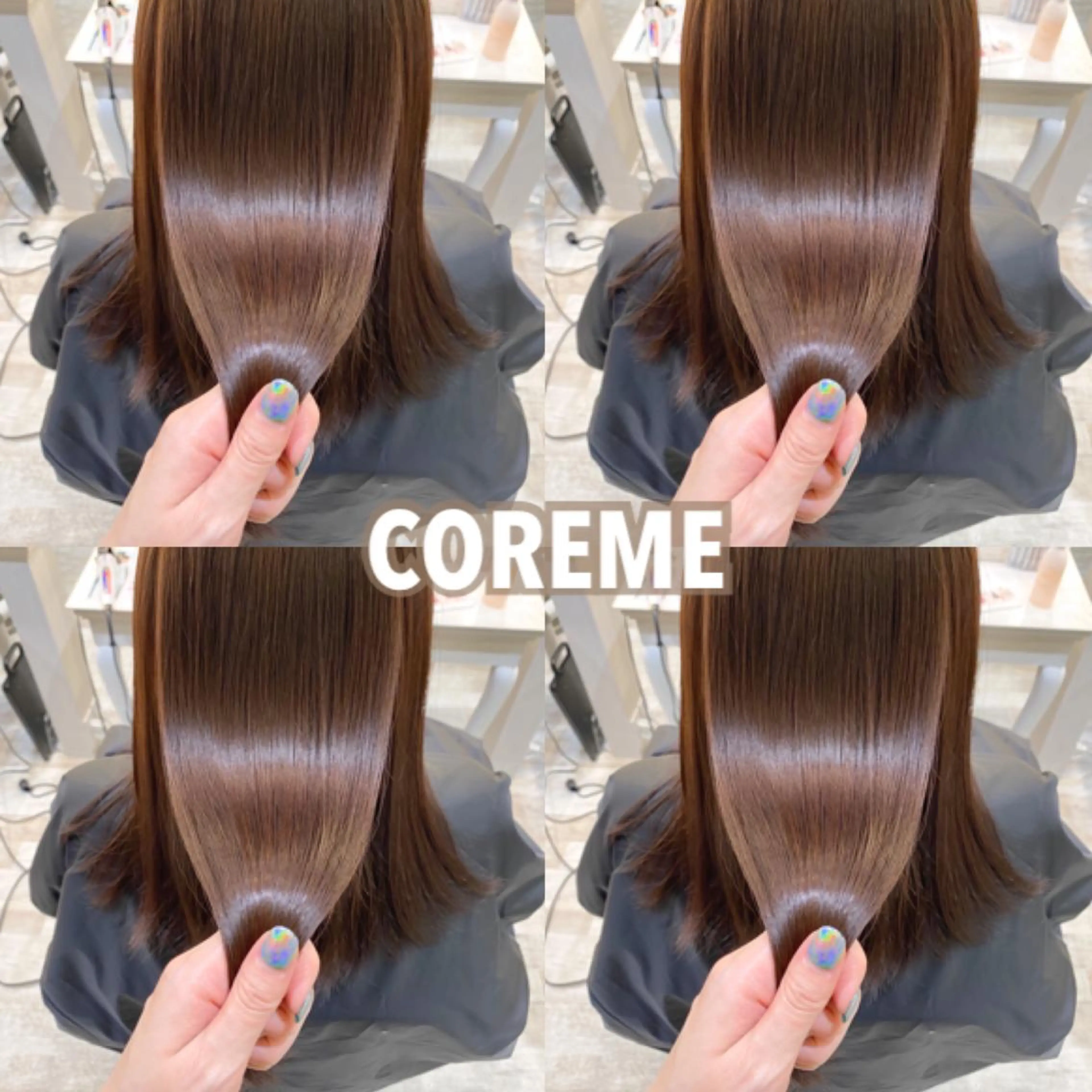 ミディアム 横浜🍒ルーツカラー エクステ／RIEのヘアスタイル