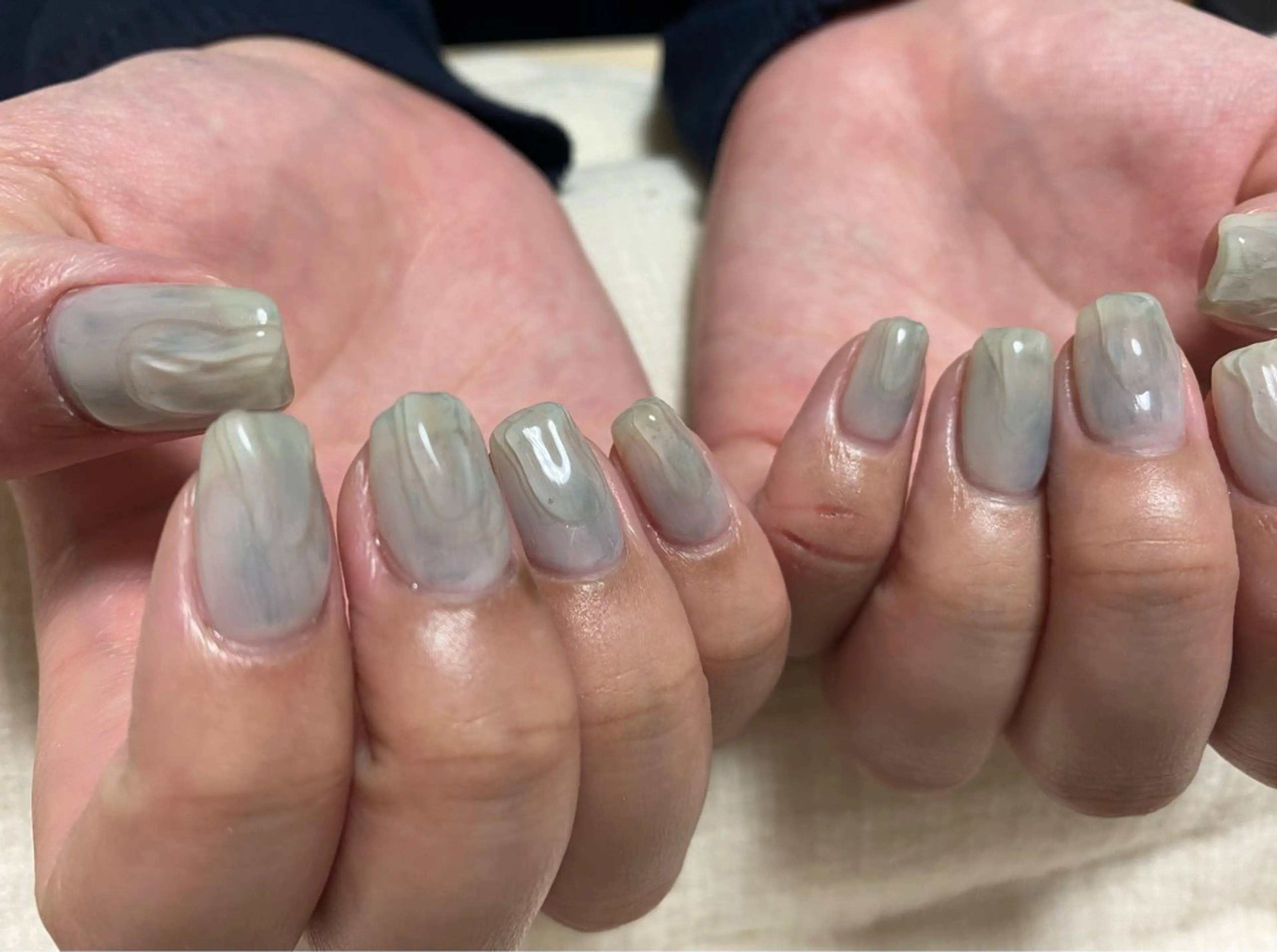 ネイル ニュアンスネイル ぷっくりネイル atelier moamのネイルデザイン