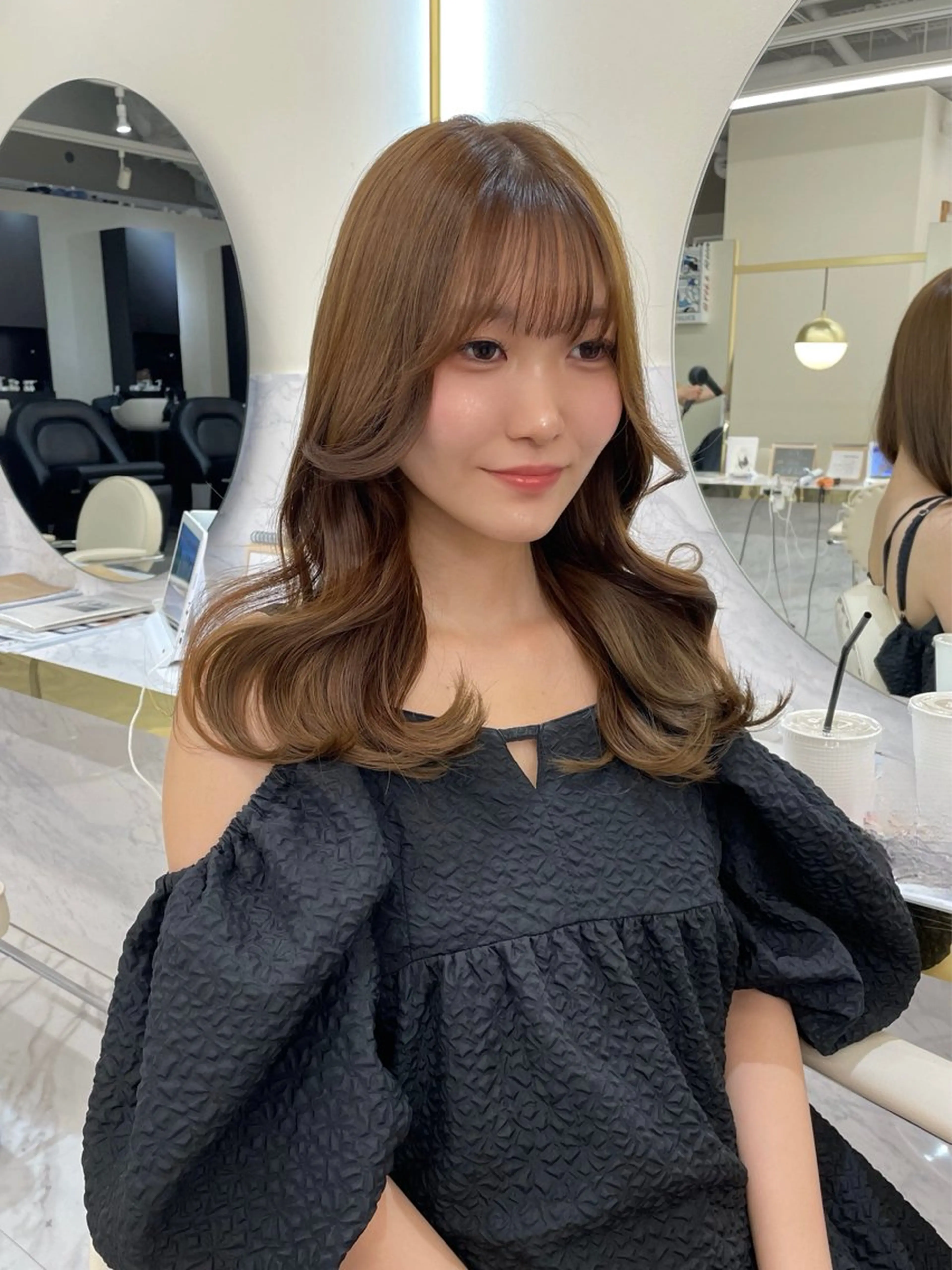 ロング カラー ヘアアレンジ カット ヘアカラー トリートメント maoブリーチ無し 似合わせカラーのヘアスタイル