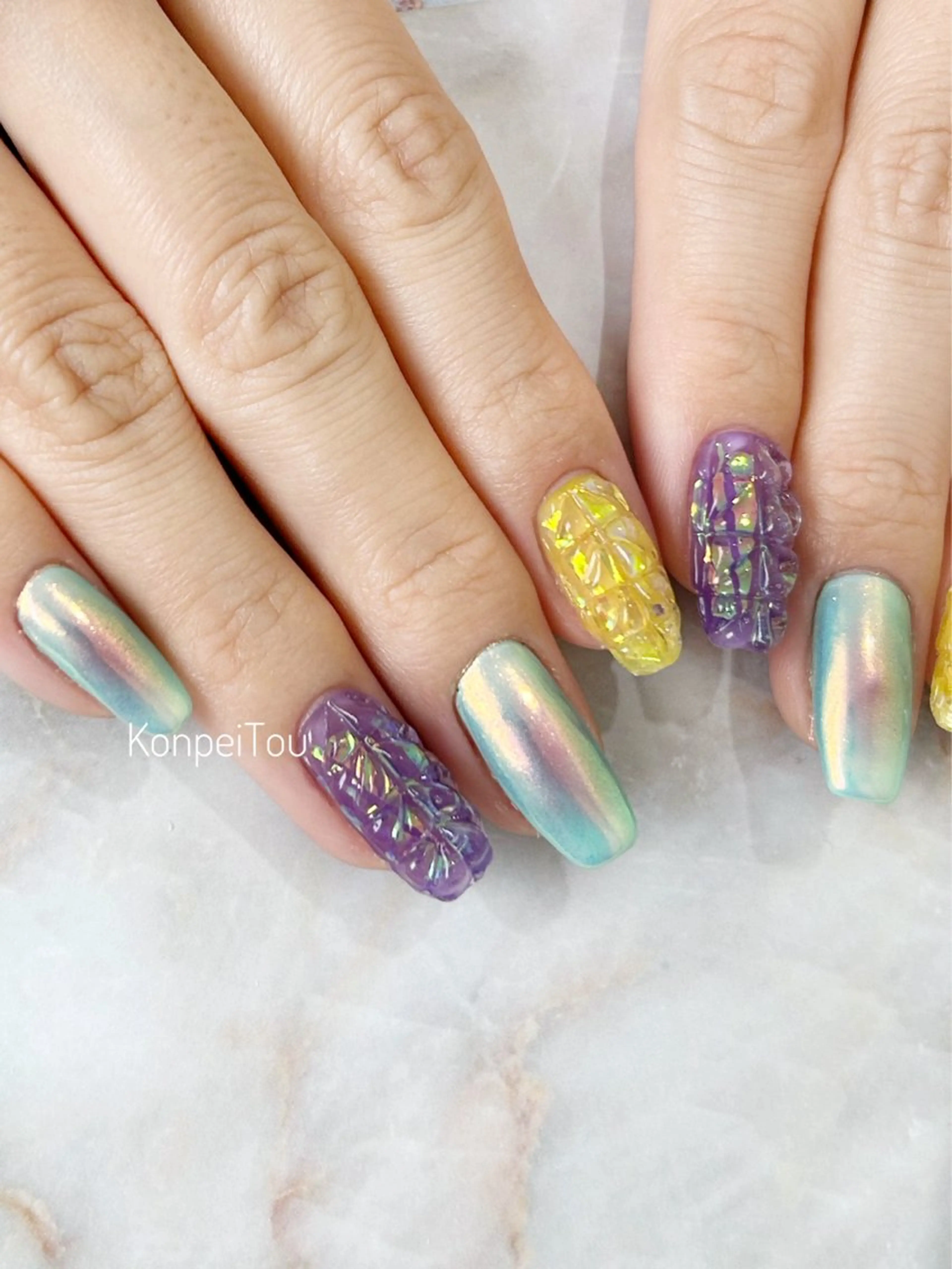 ネイル ハンドネイル おうちのネイルサロン　konpeiTou〜こんぺいとう〜所属・おうちのネイルサロン KonpeiTouのネイルデザイン