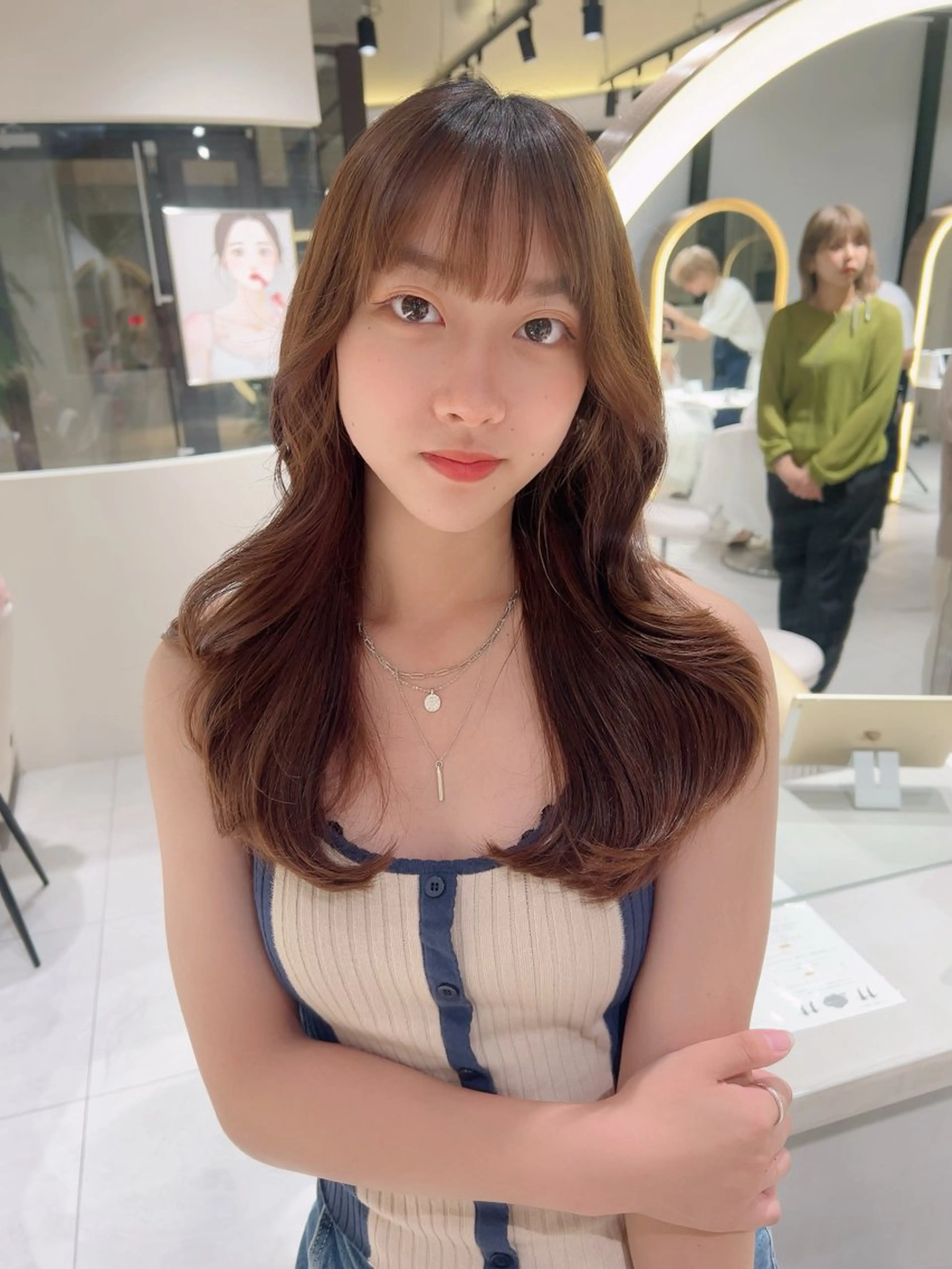 ロング 顔周り🇰🇷韓国 レイヤー/モエのヘアスタイル