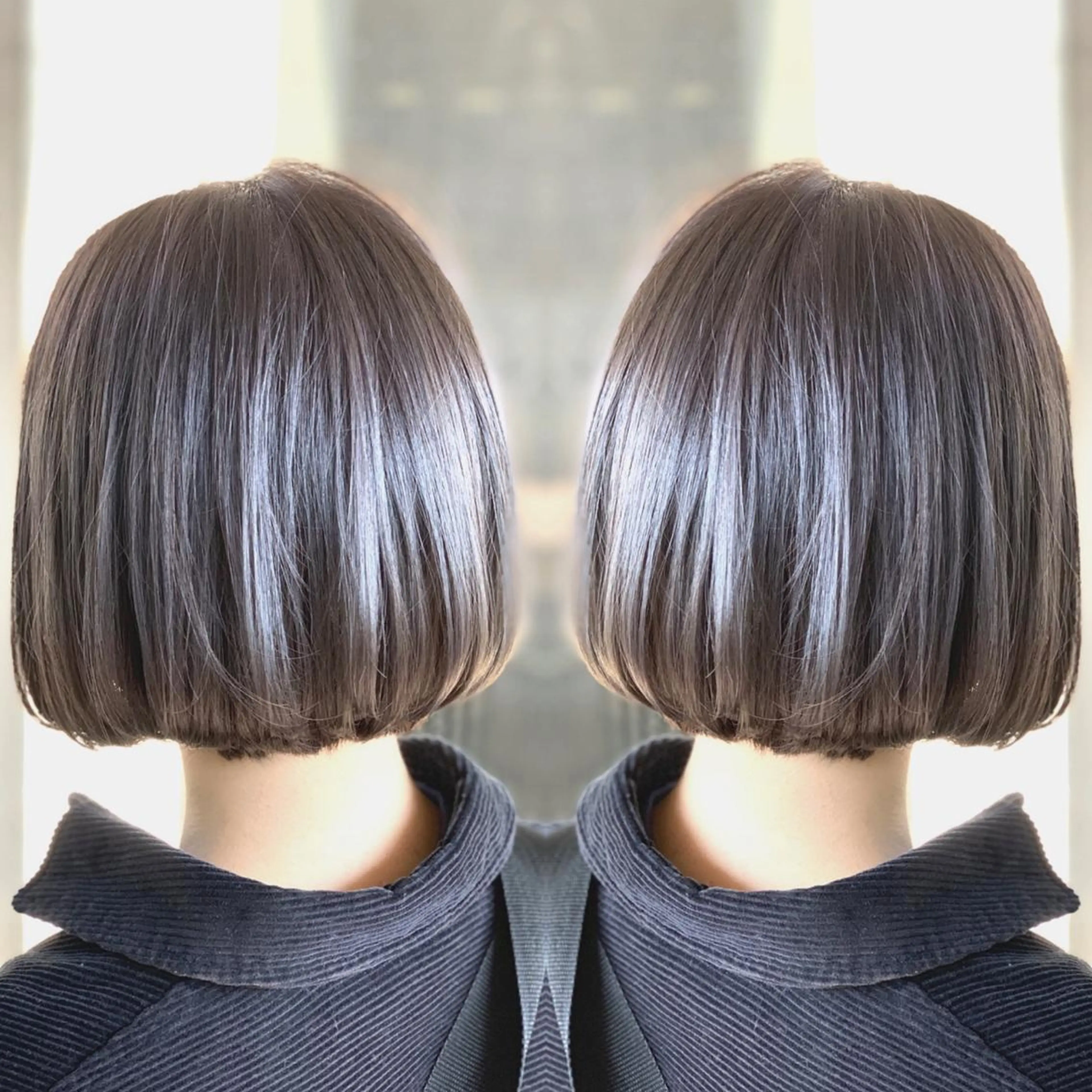 ショート カラー ヘアアレンジ グレージュ Merci メルシー 福岡、今泉のヘアスタイル