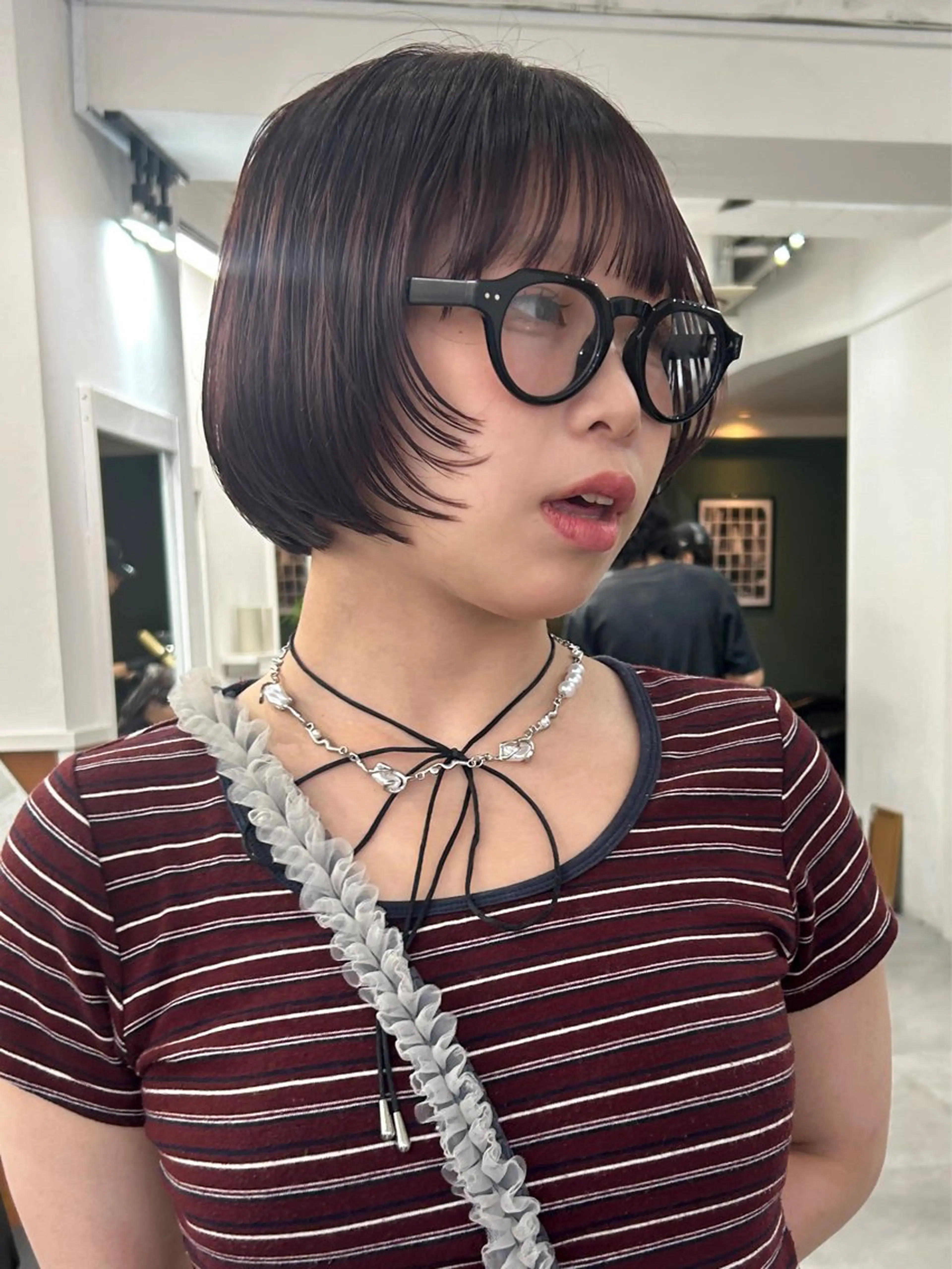 ミディアム カラー レイヤーボブ/ 艶カラー/サナ🌼のヘアスタイル