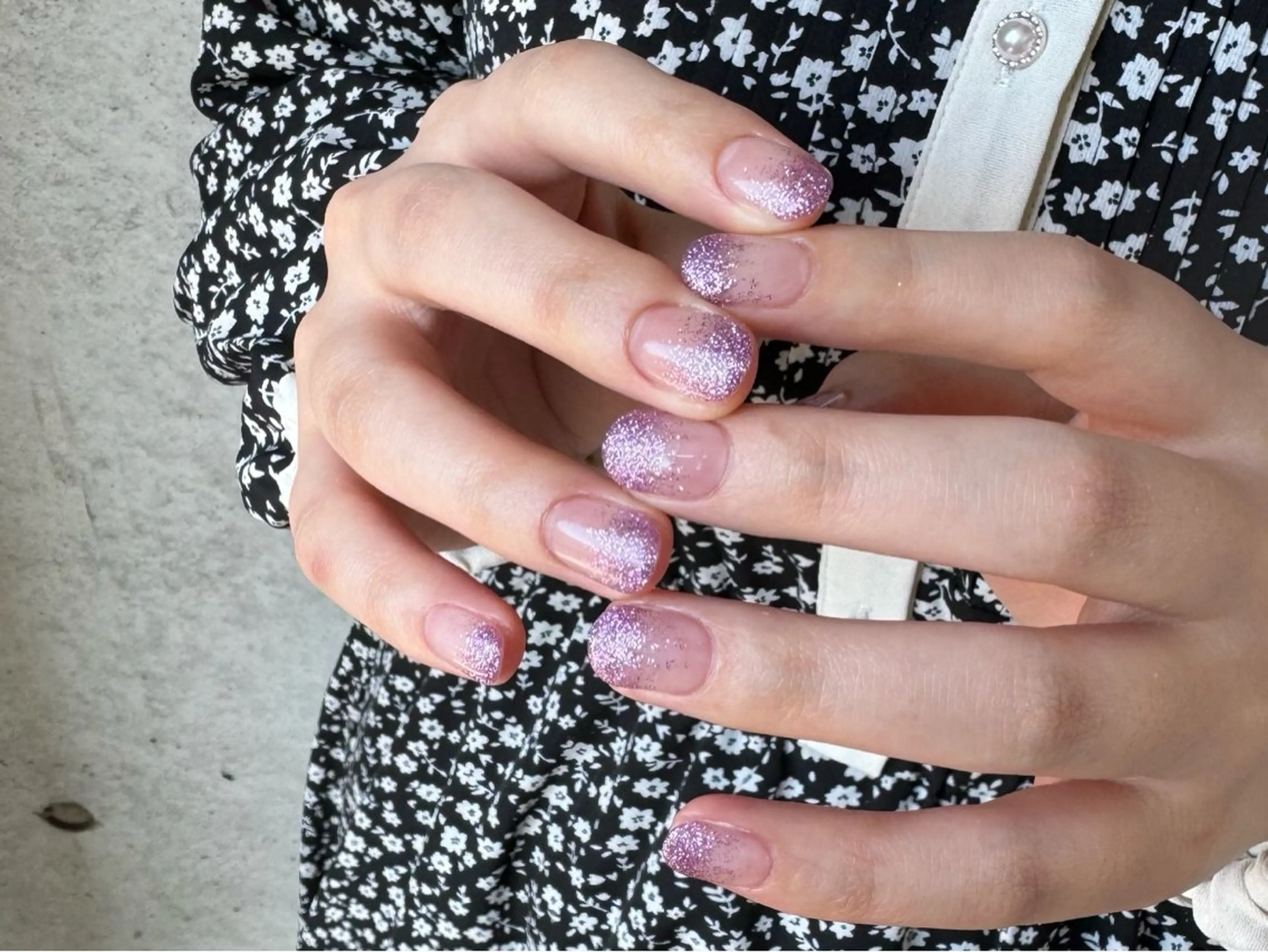 ネイル グラデーション キラキラネイル ラメ(グリッター) ラメグラデーション ニュアンスネイル MARU NAIL nanokaのネイルデザイン