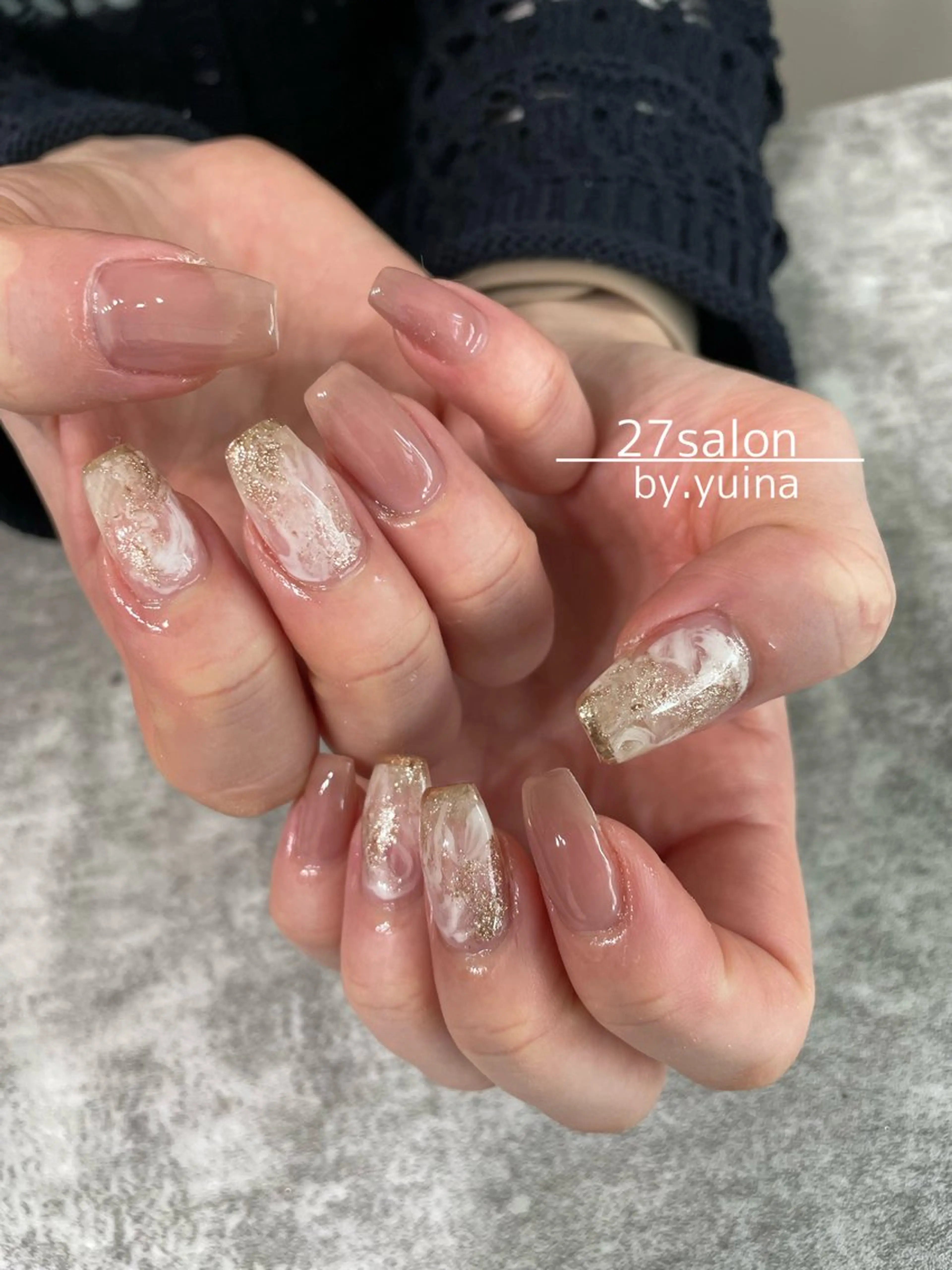 ネイル ニュアンスネイル ハンドネイル 27salon yuinaのネイルデザイン