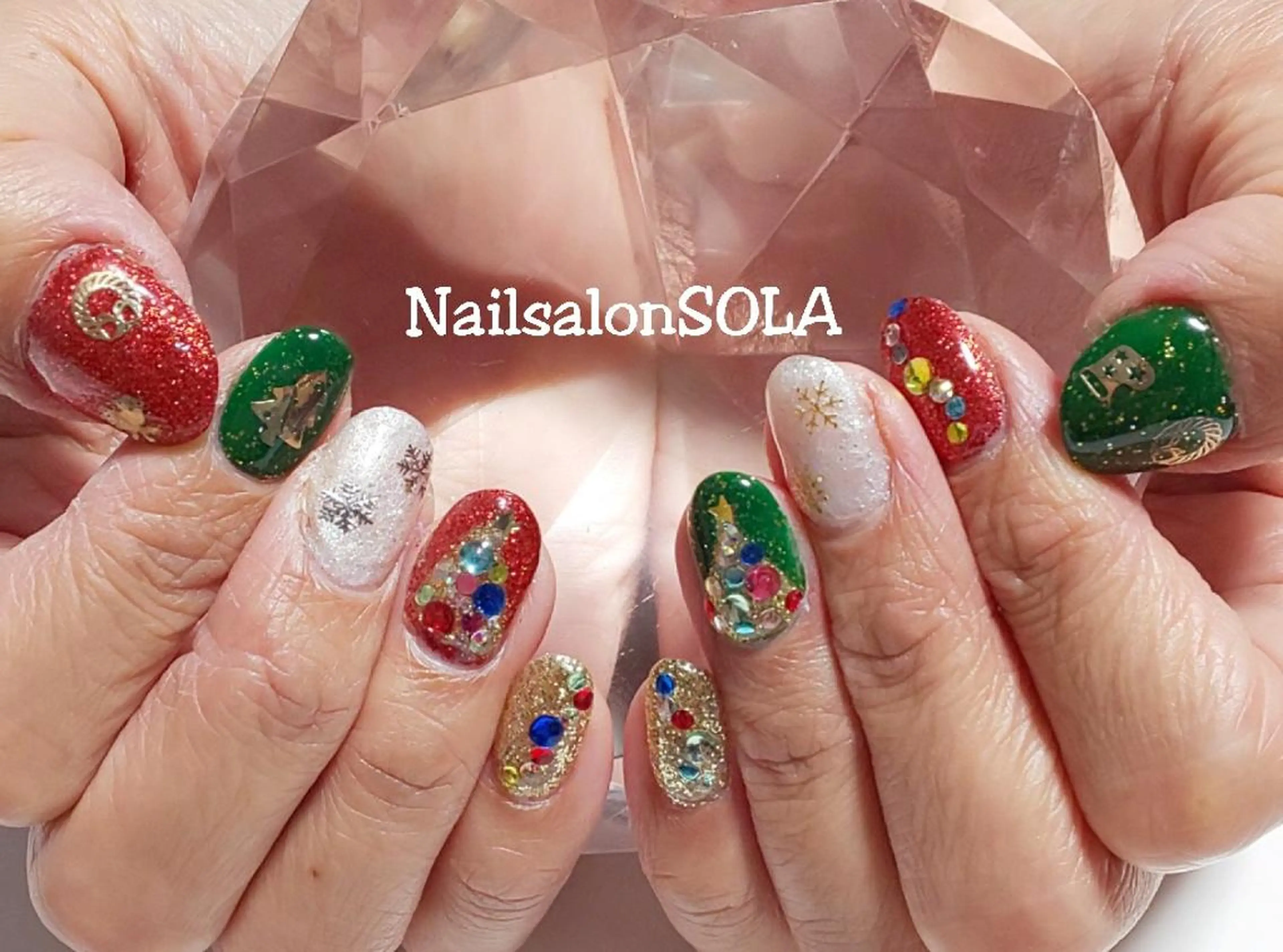 ネイル 冬ネイル クリスマス ハンドネイル 田代 夏子のネイルデザイン