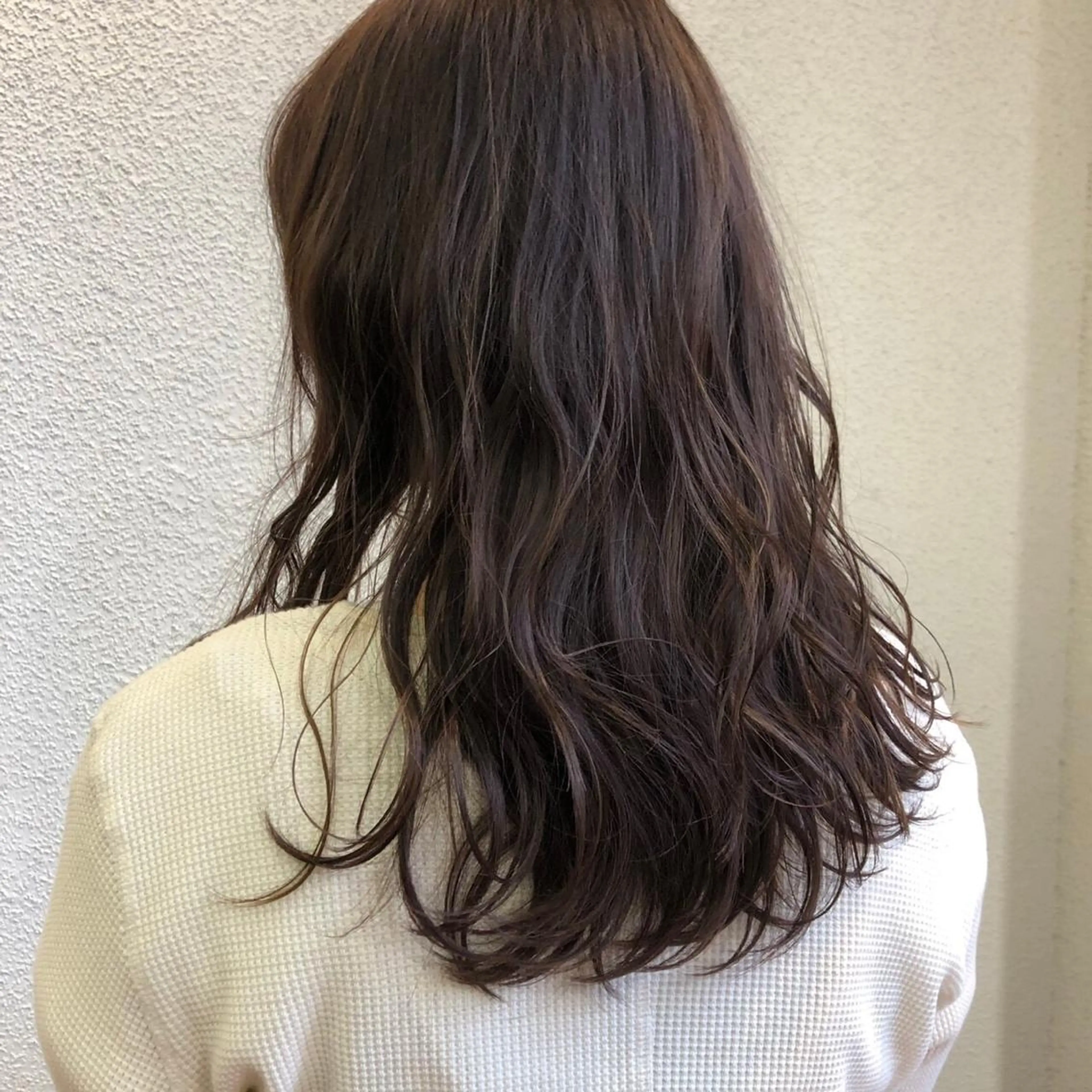 セミロング カラー カット パーマ 水野 雪 /パーマ/暖色カラーのヘアスタイル