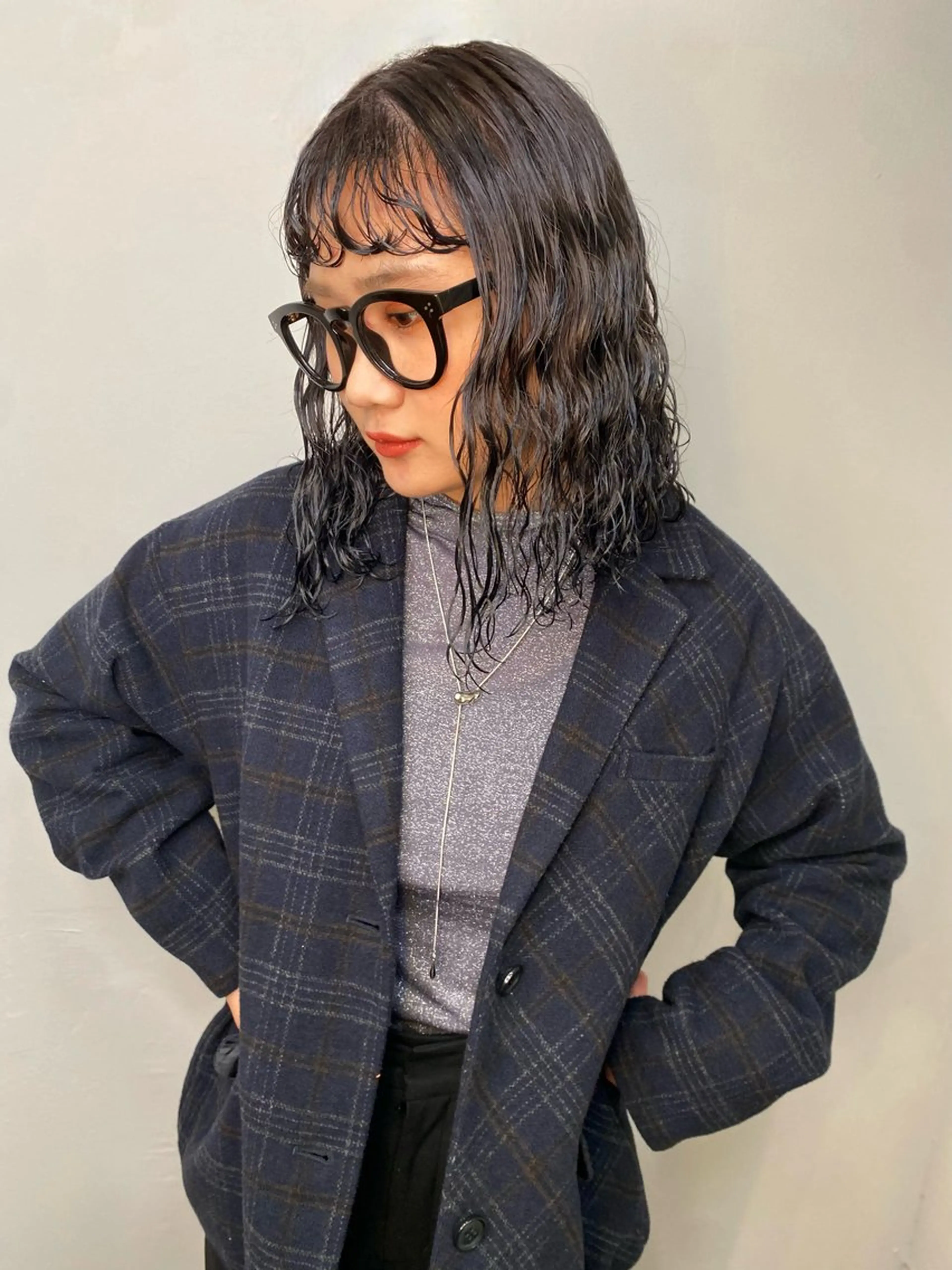 ミディアム カラー 透明感カラー グレージュ land所属・透明感カラー/レイヤ ー🌙Honokaのヘアスタイル