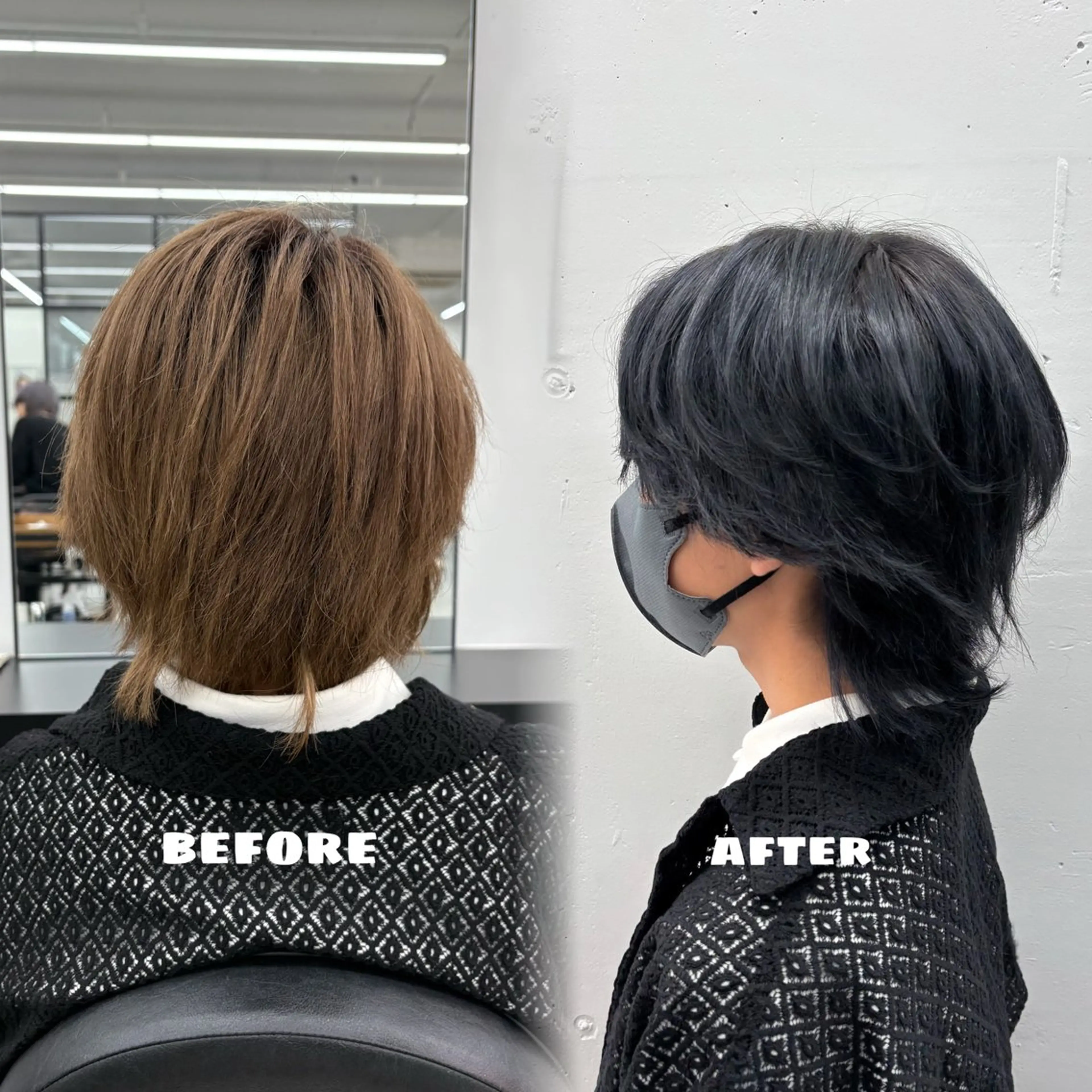 ショート カラー メンズ メンズブリーチ 黒髪 ブリーチ ブルーカラー ブルーブラック ヘアカラー 🌟ゆりあ🌟 JILLSTUDIOのヘアスタイル