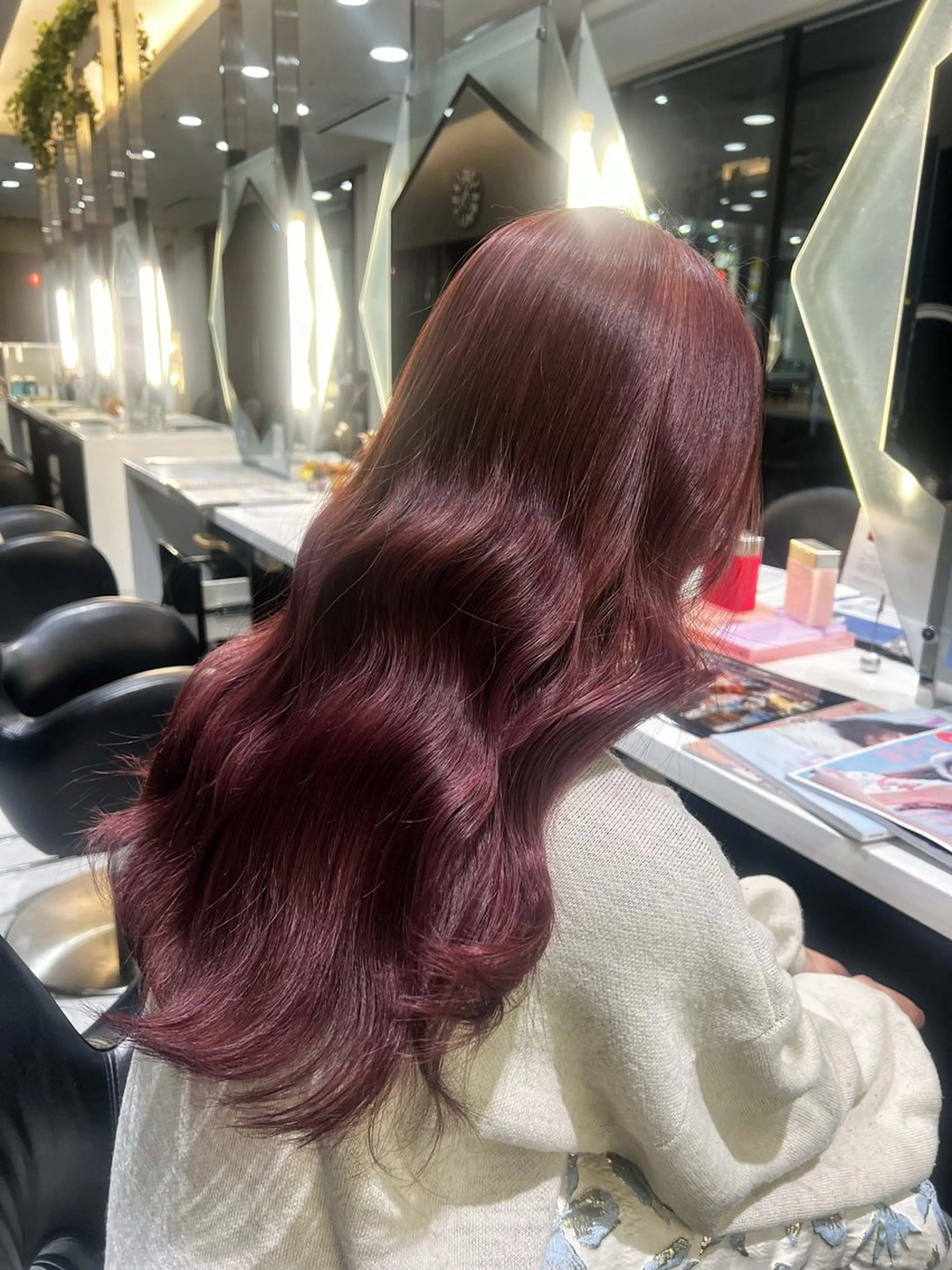 ロング 韓国風顔まわり/ベー ジュ/マツエク♡美咲のヘアスタイル