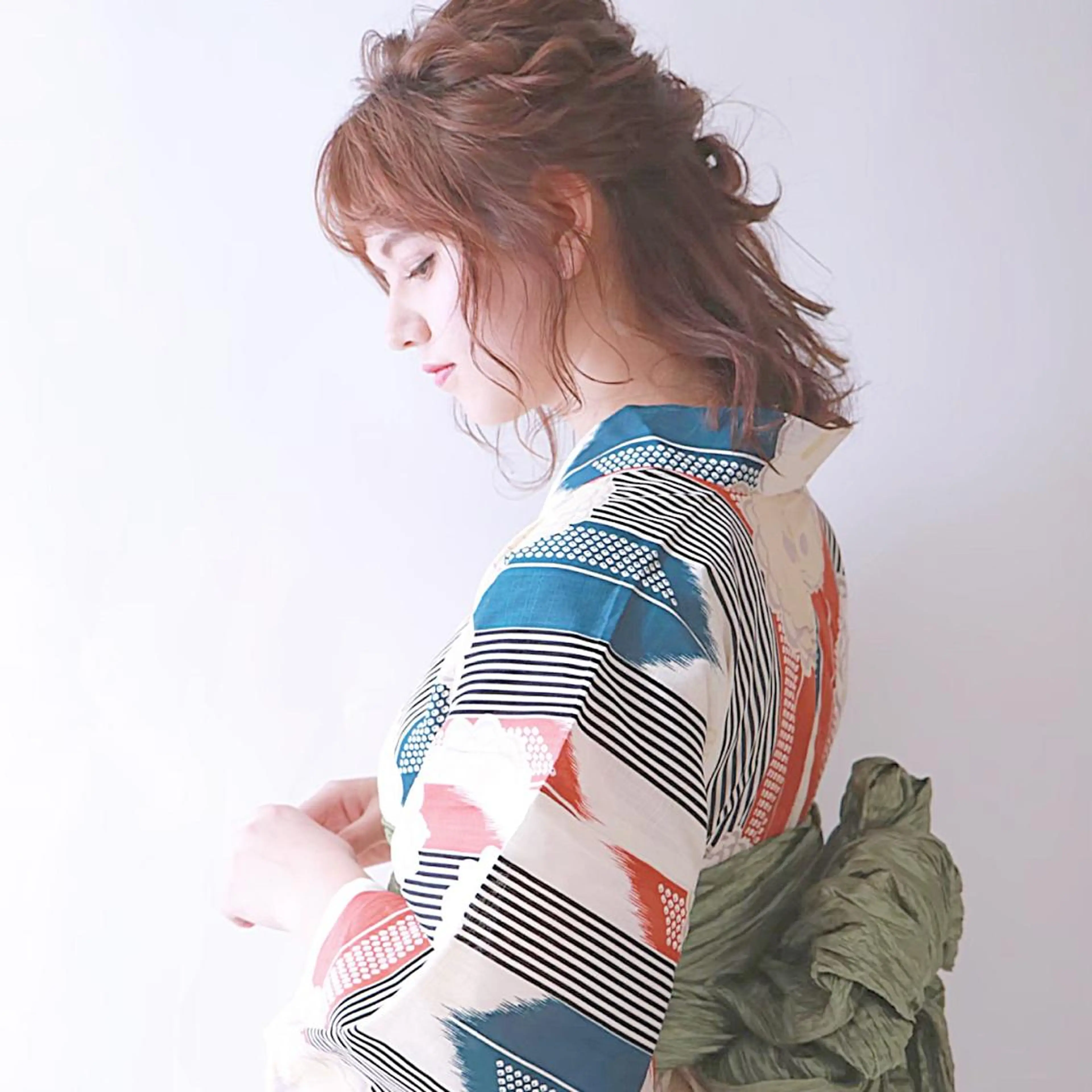 セミロング カラー パーマ ヘアアレンジ キッズ ネイル マツエク・マツパ 浴衣 透明感color 🥣suzunaのヘアスタイル