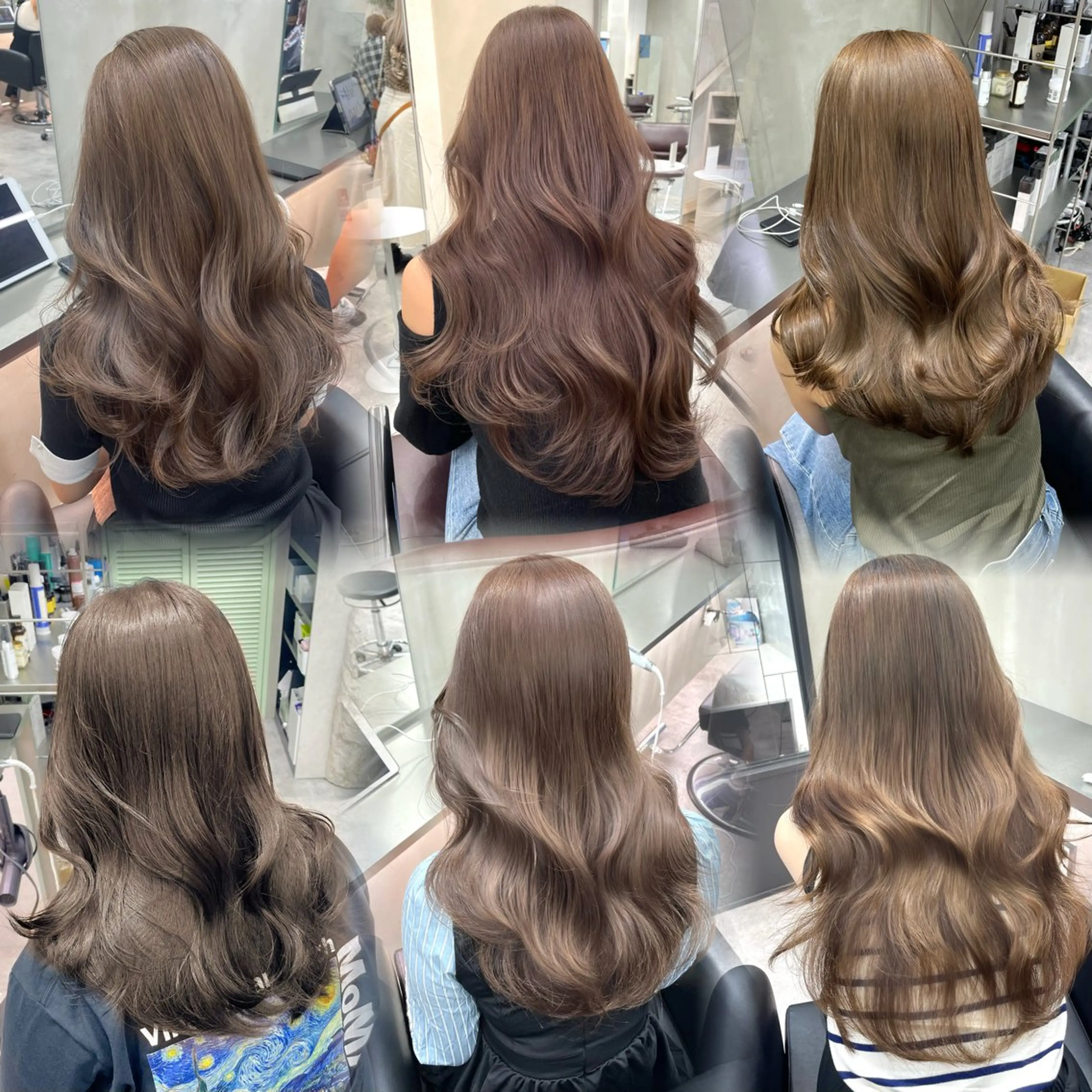 セミロング カラー ベージュカラー ブリーチ ブリーチなしカラー オリーブカラー the path shogo🌻のヘアスタイル