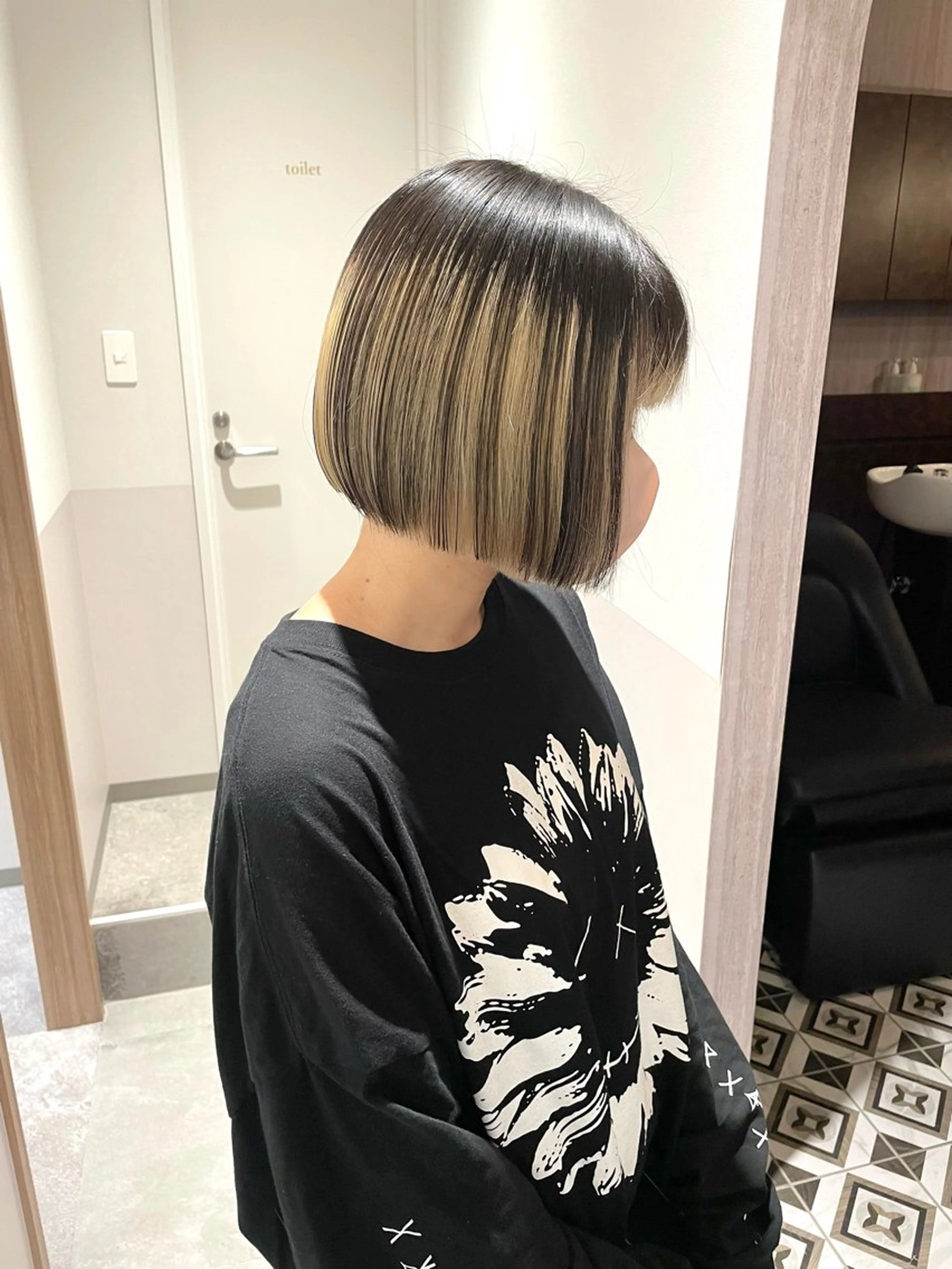 ショート カラー 田中大星 /ボブ 縮毛矯正のヘアスタイル