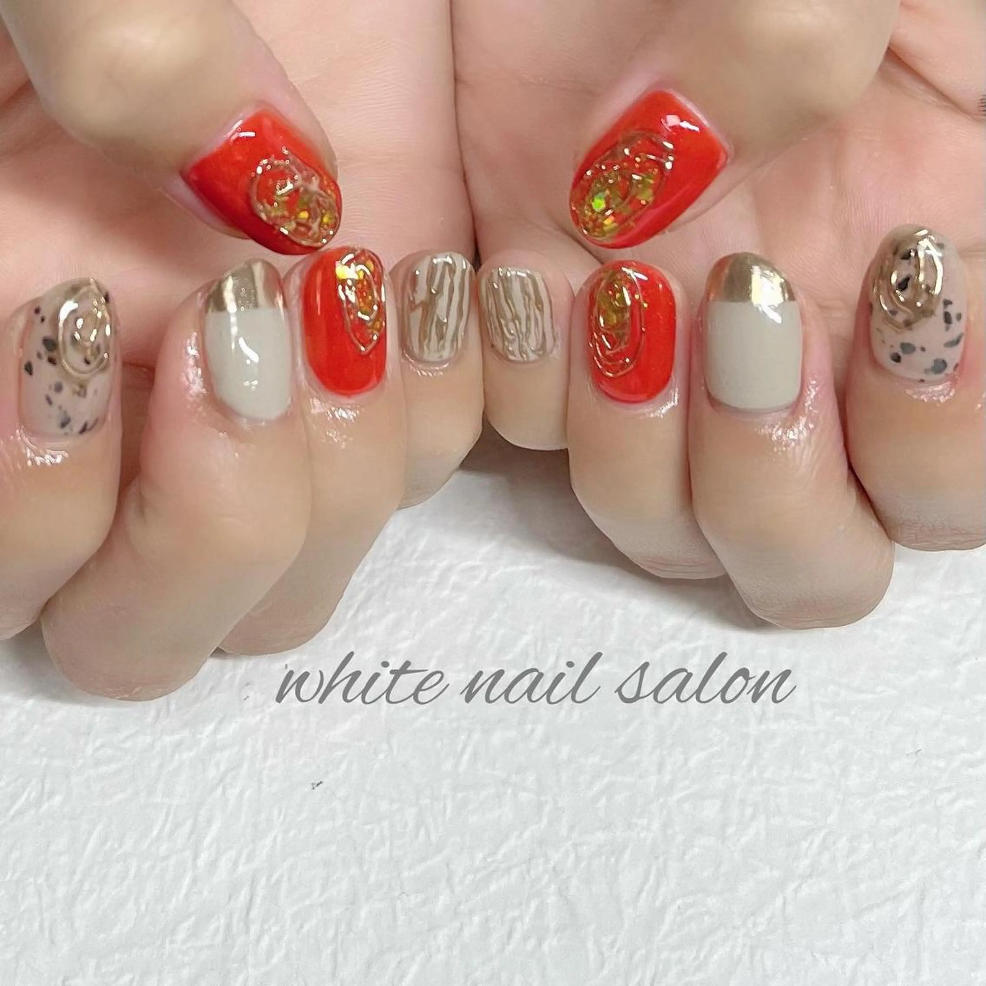 ネイル フットネイル ジェルネイル ハードジェル ラメ(グリッター) 持ち込み ハンドネイル white nail salonのネイルデザイン