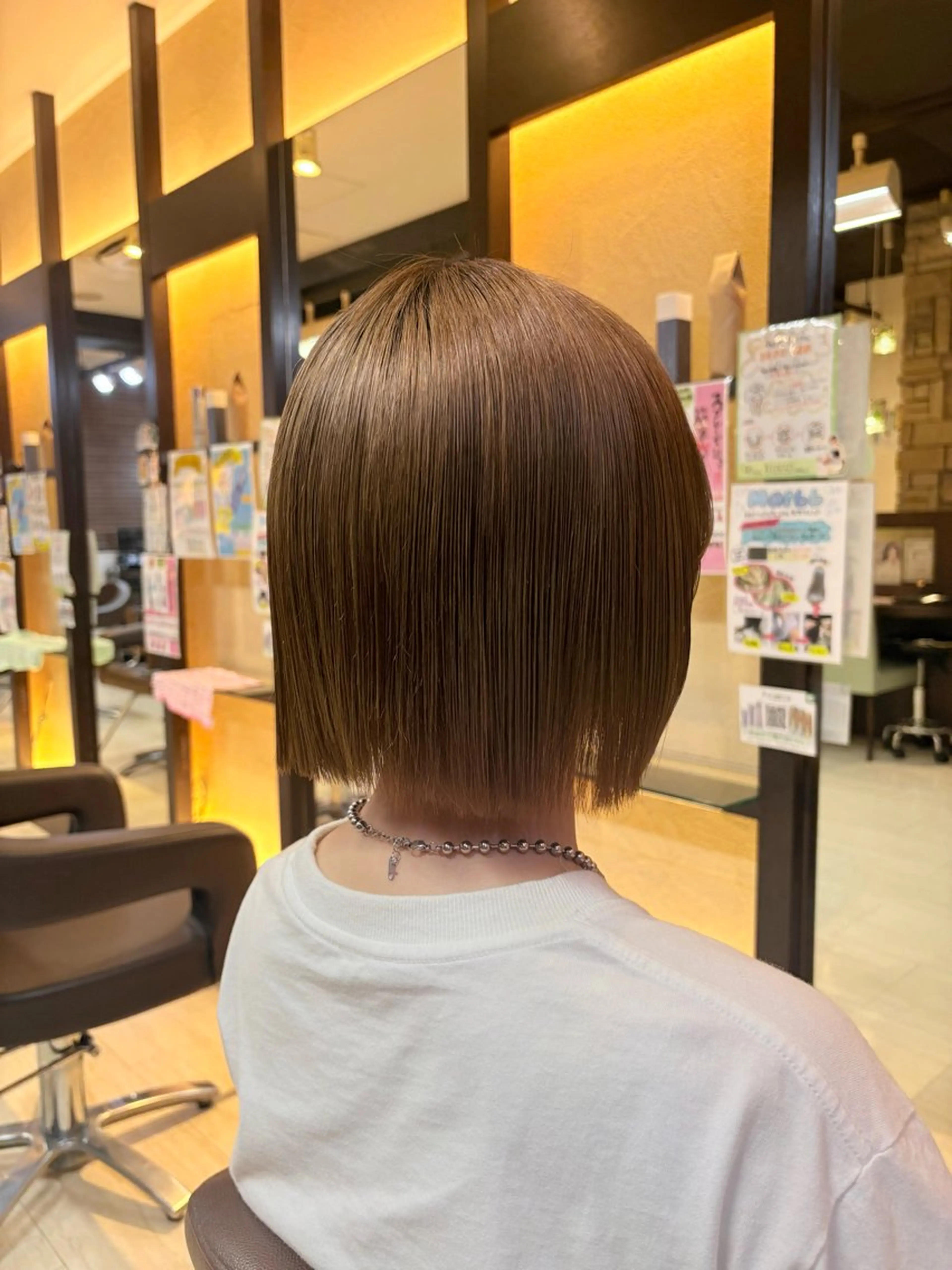 ミディアム カラー ブリーチ ブリーチなしカラー ヘアカラー トリートメント Respia所属・白石 紗弥加 銀座/透明感/艶髪のヘアスタイル