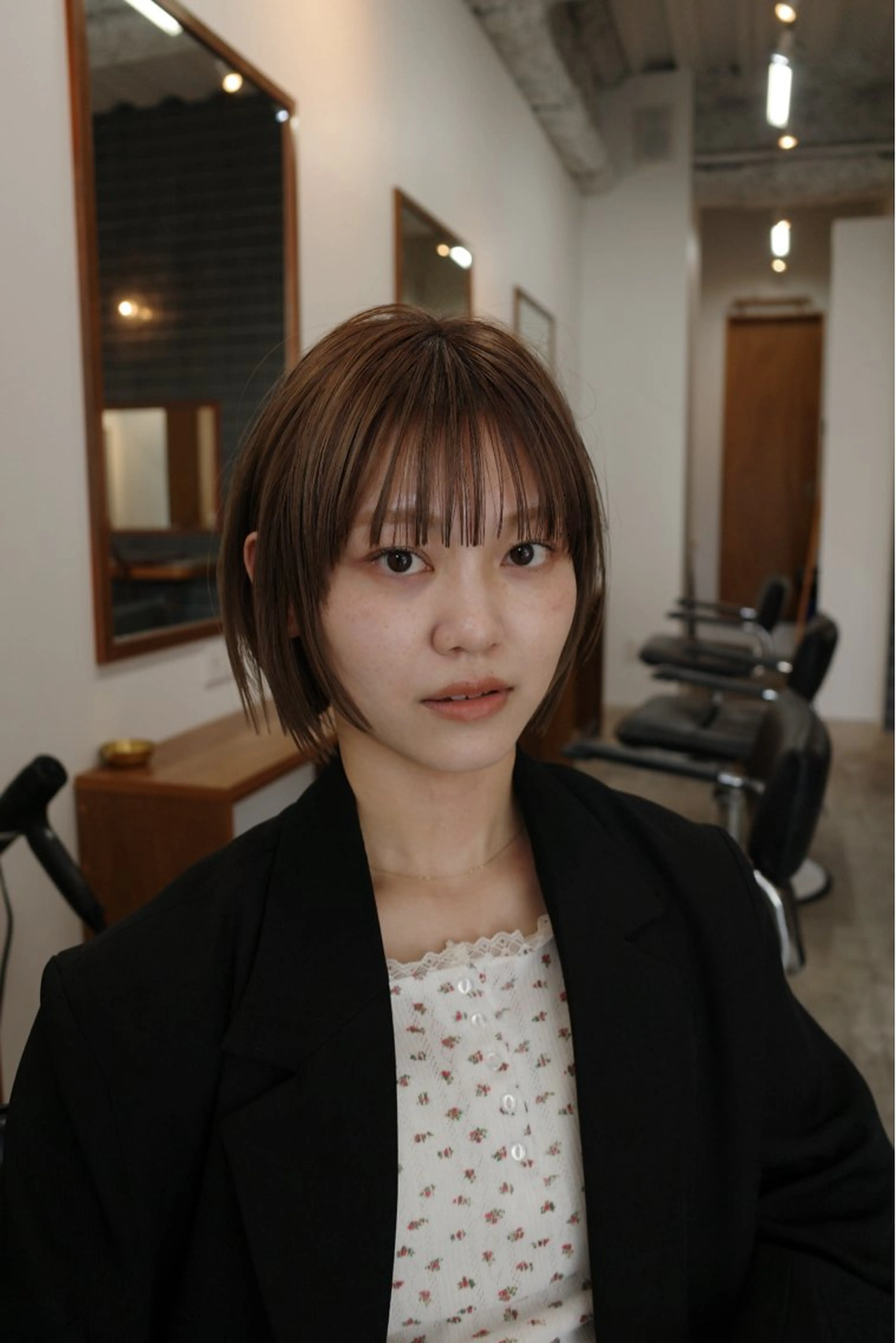 ショート 久屋大通/ 切りっぱなしボブのヘアスタイル