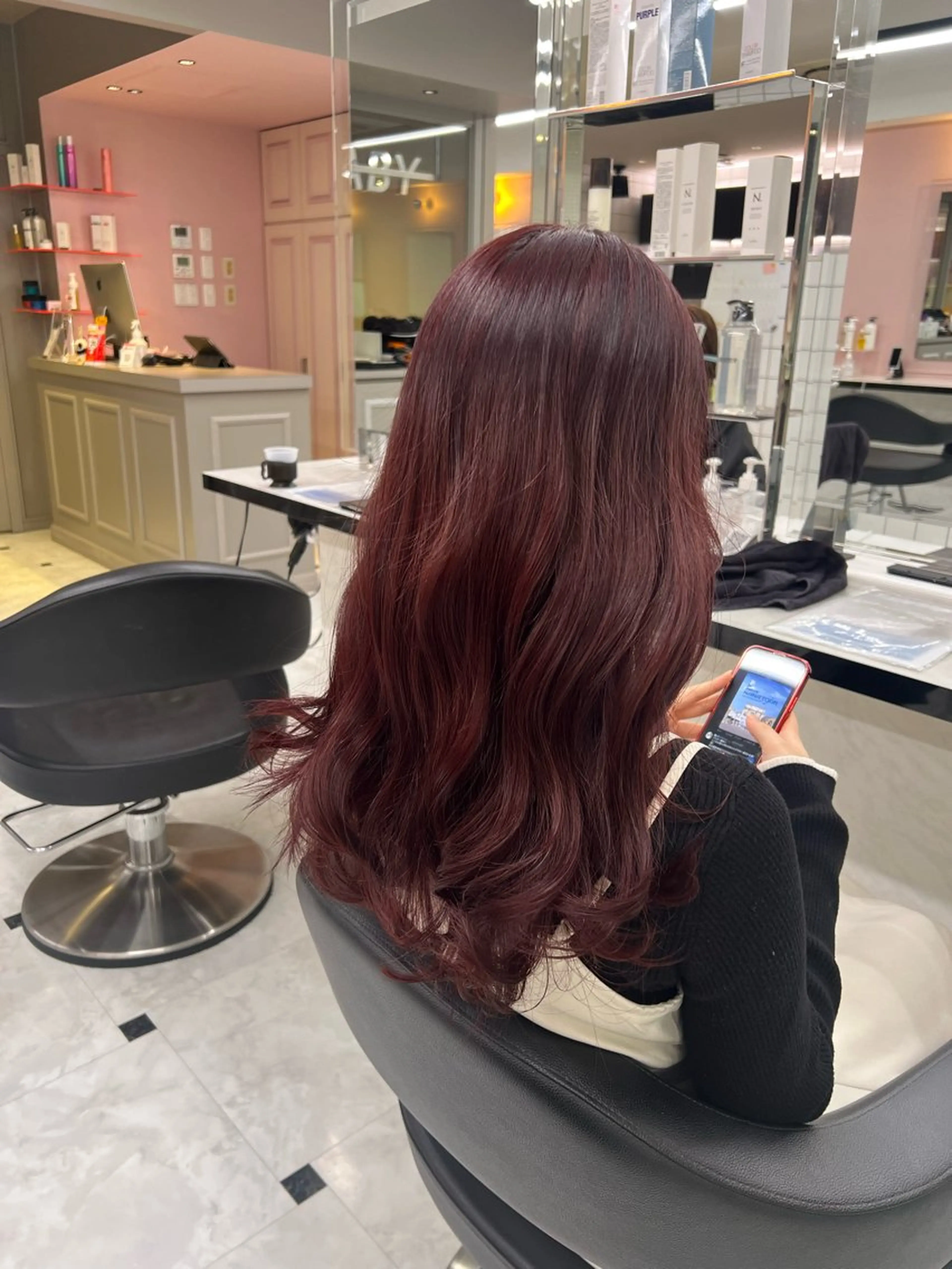 ロング カラー ヘアカラー 愛され暖色♥️モテ 艶髪♥️りなのヘアスタイル