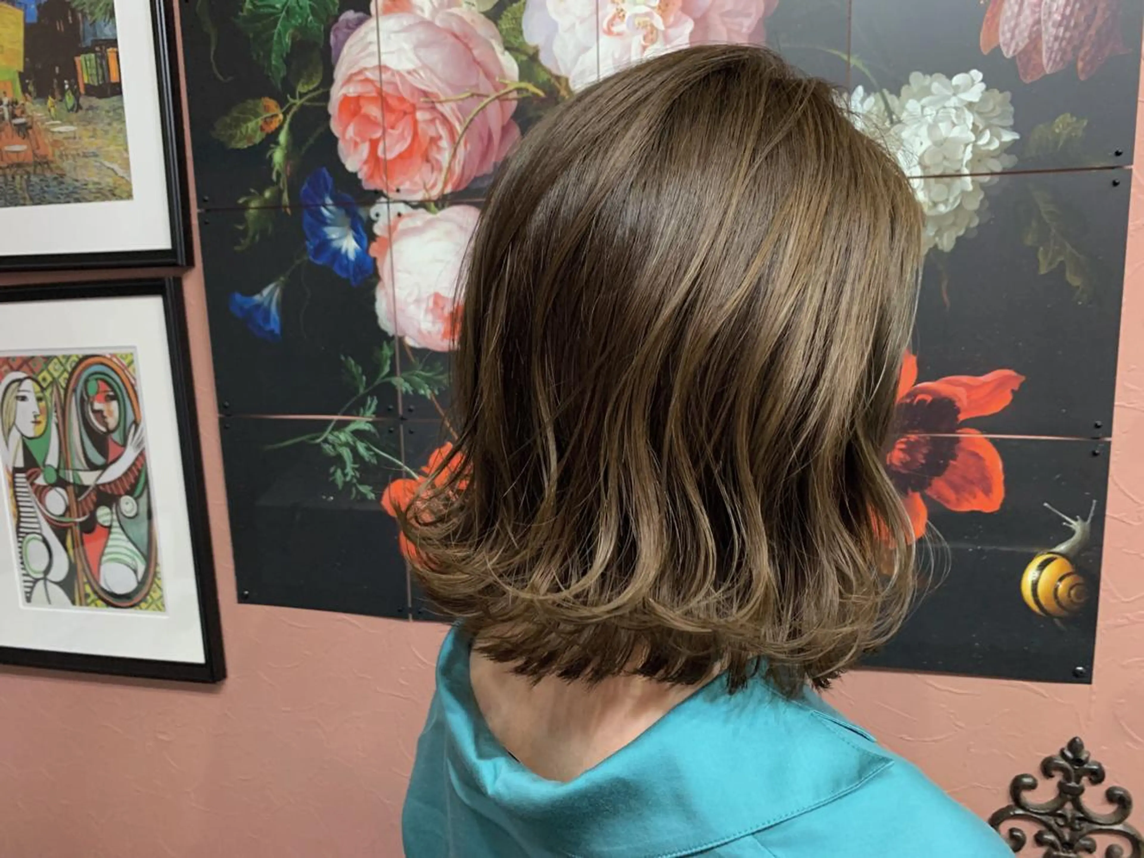 ミディアム カラー グレージュ ハイトーンカラー ハイトーングレージュ ボブ サダハルカ |chouetteのヘアスタイル