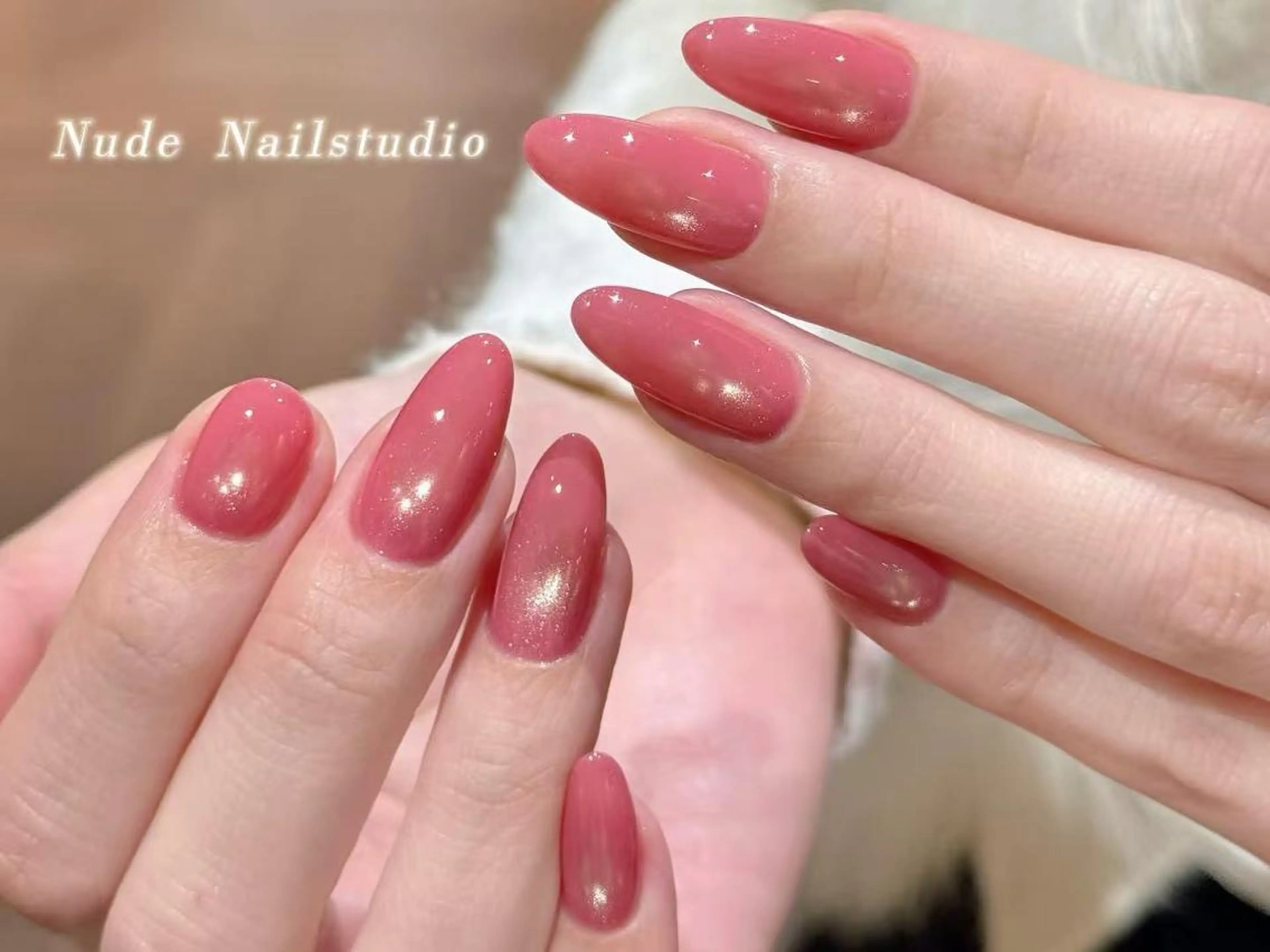 ネイル チークネイル フットネイル フレンチネイル ジェルネイル ガラスフレンチ ヌドネイルスタジオ もものネイルデザイン