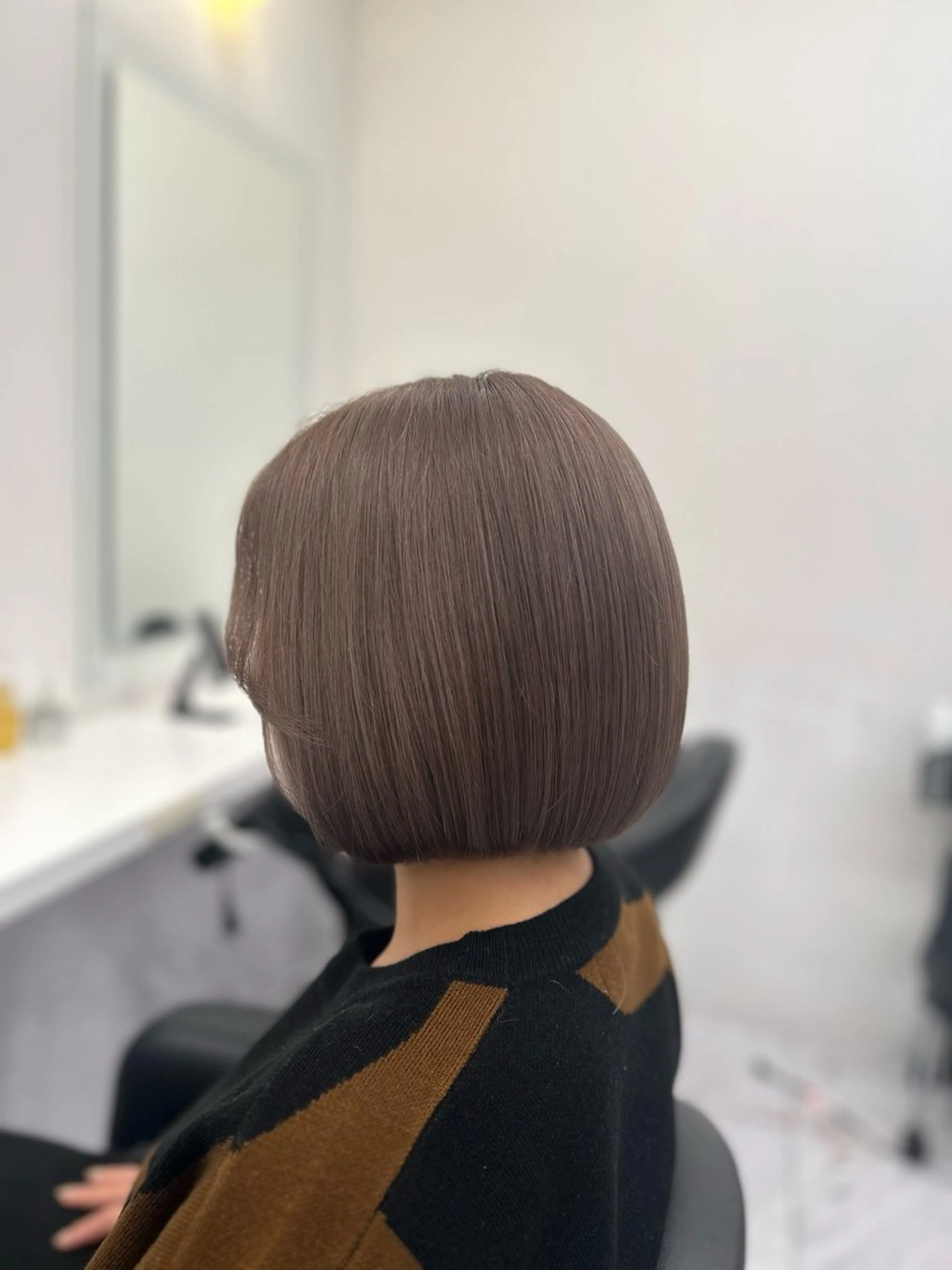 ミディアム カラー パーマ ヘアアレンジ メンズ キッズ ブリーチなしカラー/ ブラウン/レイヤーのヘアスタイル