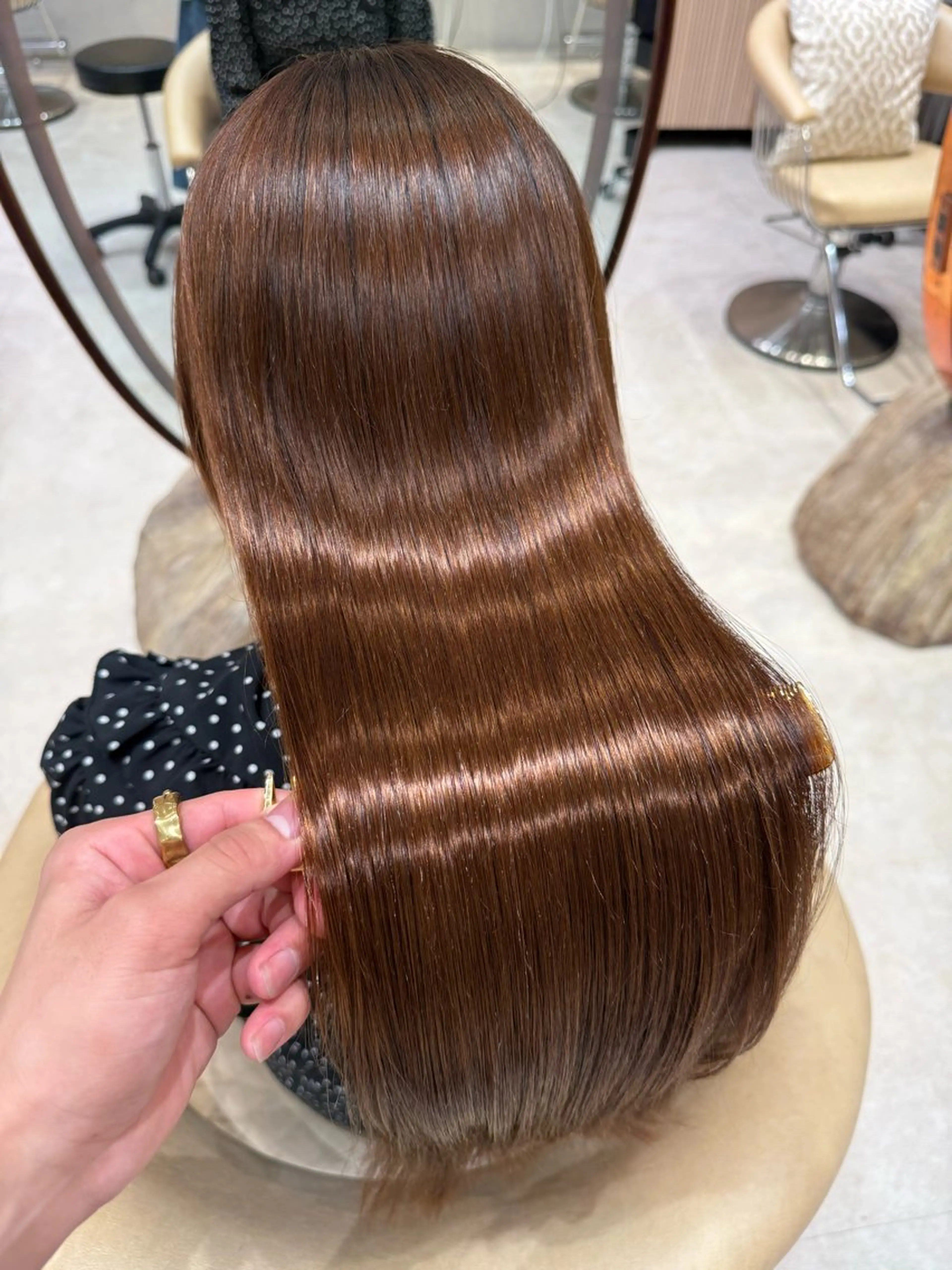 ロング 縮毛矯正 縮毛矯正/透明感/ 松葉 晃明のヘアスタイル