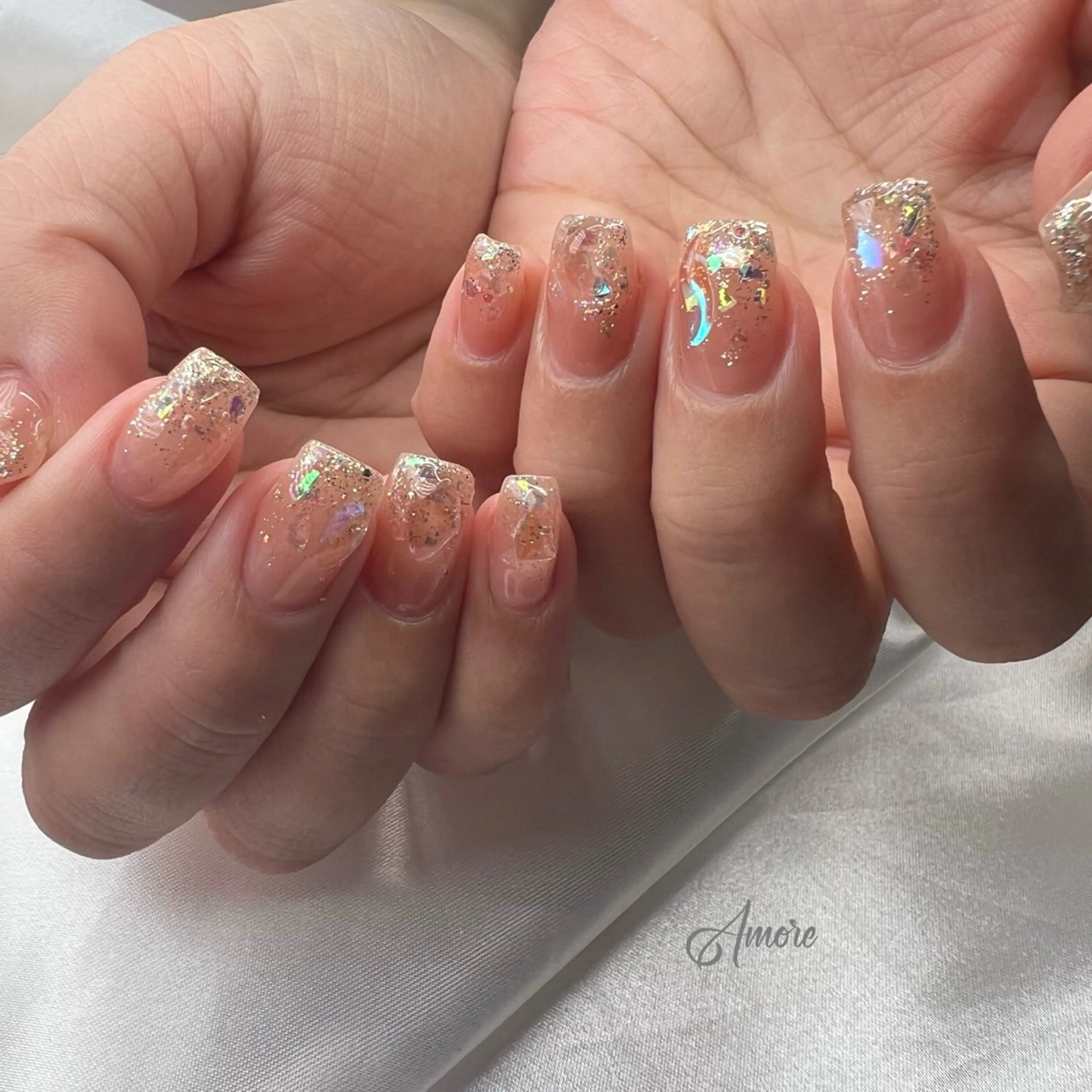 ネイル ジェルネイル キラキラネイル 韓国ネイル マグネットネイル パラジェル You kyehwaのネイルデザイン