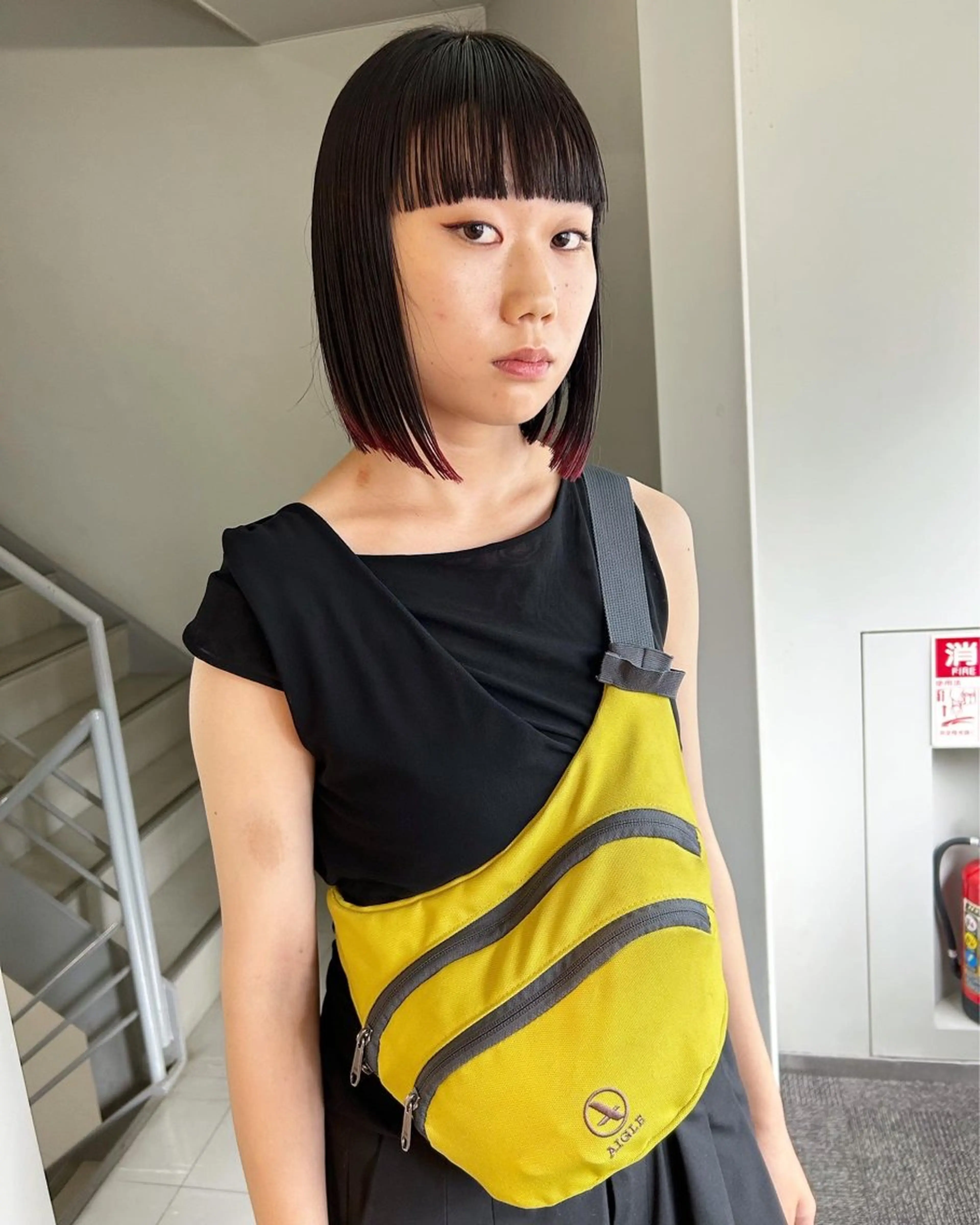 ショート カラー パーマ ヘアアレンジ 髪と音処　マトぺ所属・デザインカラー/ボブ ブリーチカラー/ユリのヘアスタイル