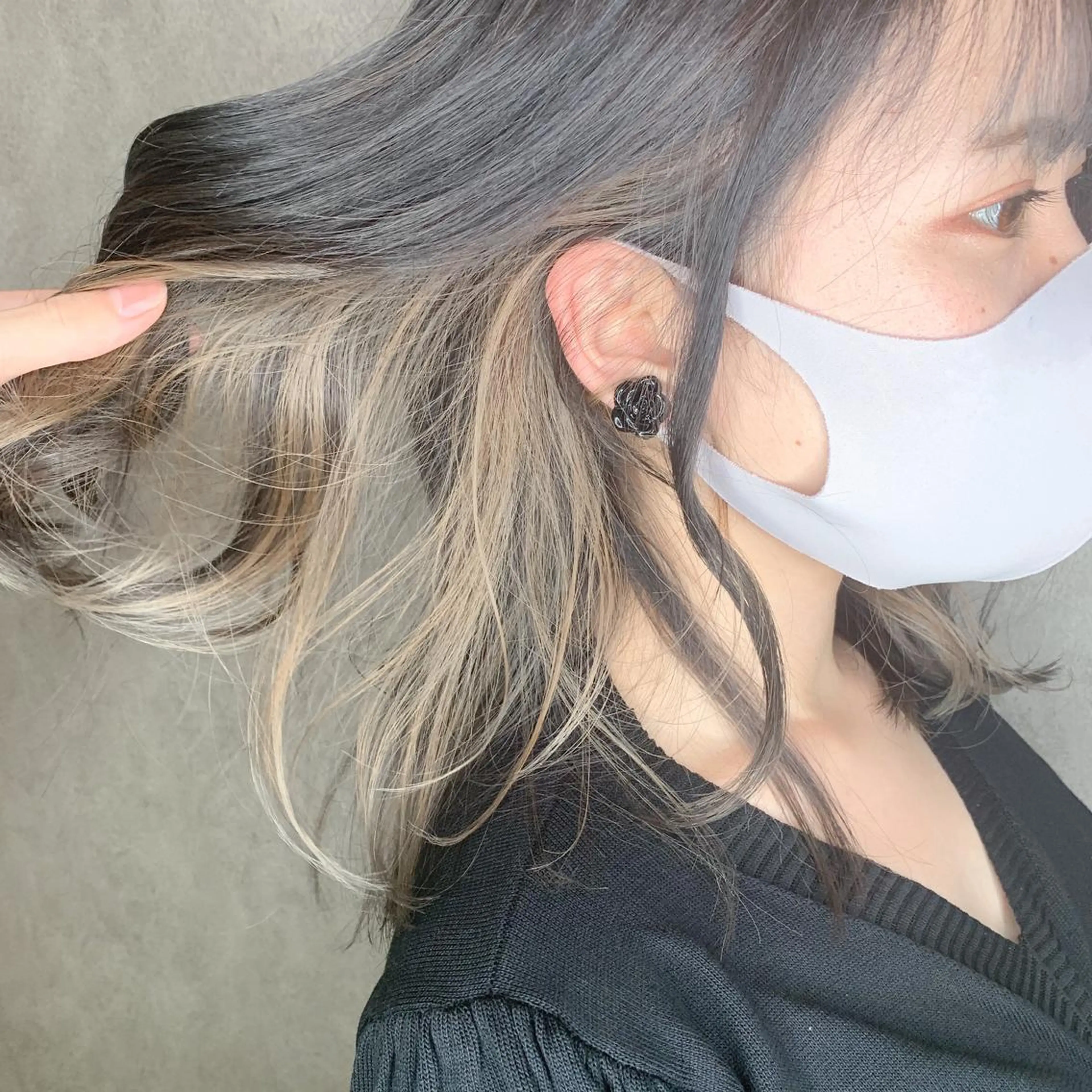 インナーカラー+全体カラー+カット+高保湿トリートメント🌿の写真