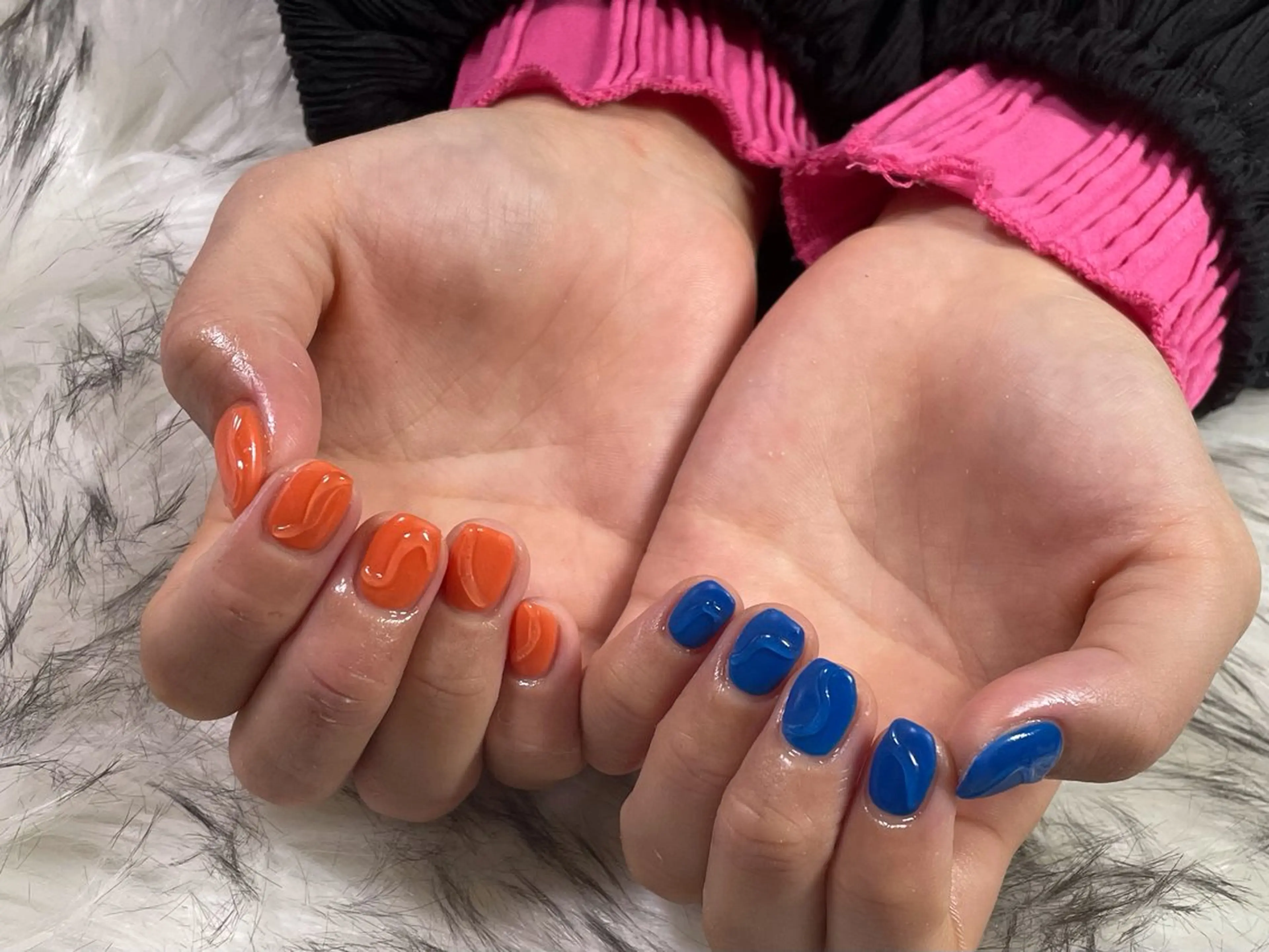 ネイル オーロラネイル フットネイル フレンチネイル ジェルネイル 韓国ネイル ハンドネイル kiki nail 二子玉川のネイルデザイン